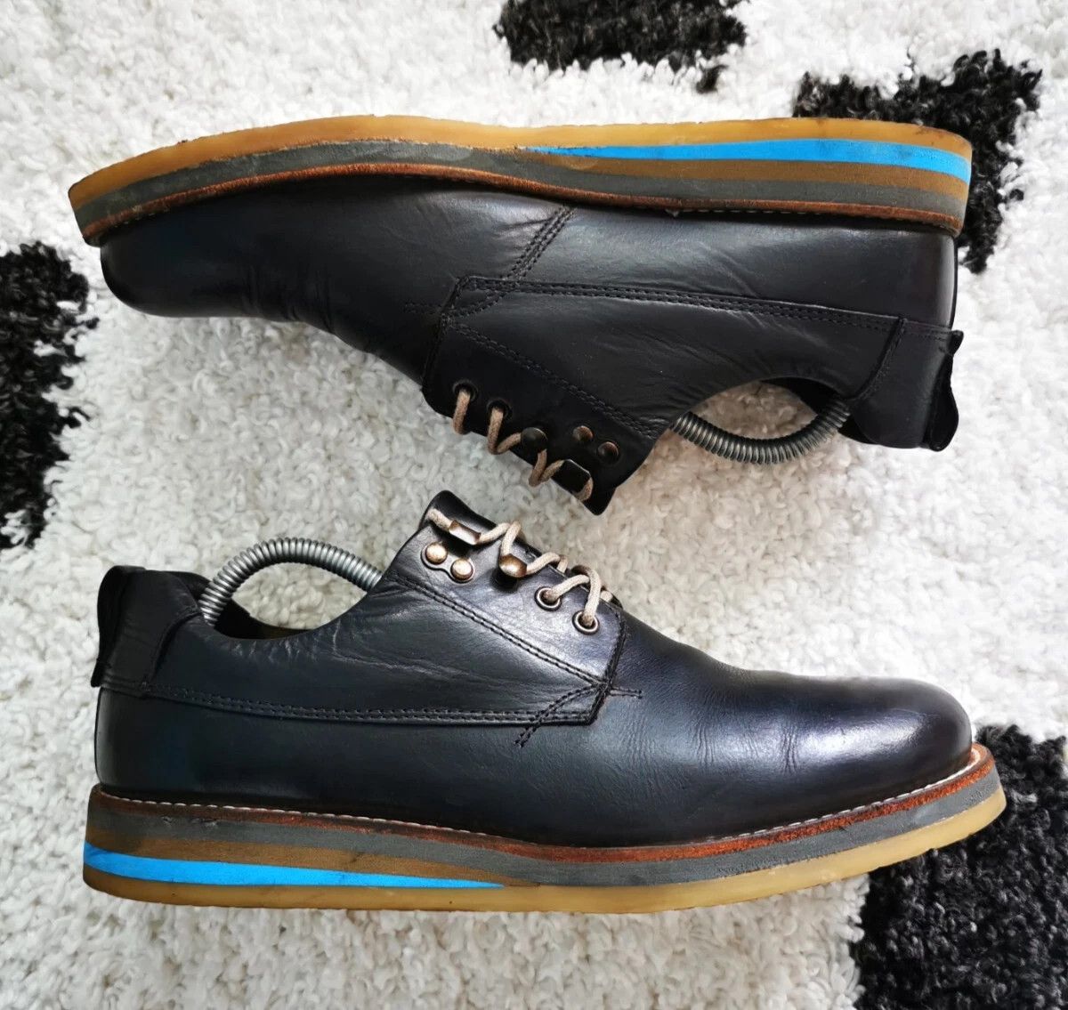 United Colors Of Benetton United Colors of Benetton oxford casual shoes black leather Size US 9.5 / EU 42-43 - 2 Thumbnail