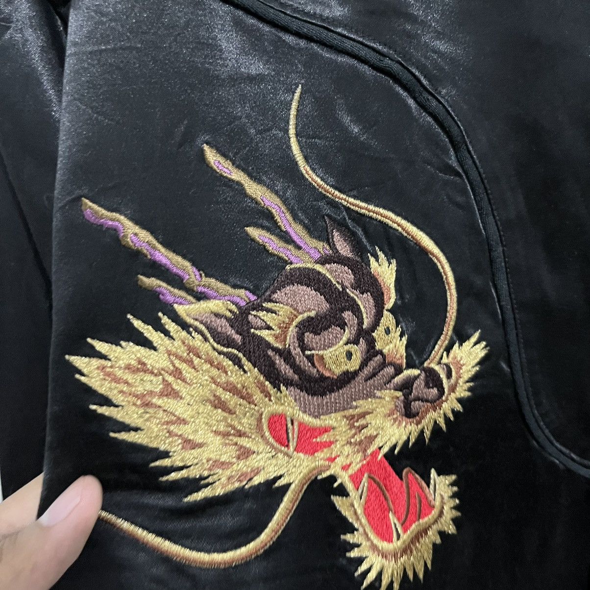 Japanese Brand Yoshiyuki Konishi Dragon Embroidery Button Up Shirt Size US L / EU 52-54 / 3 - 4 Thumbnail