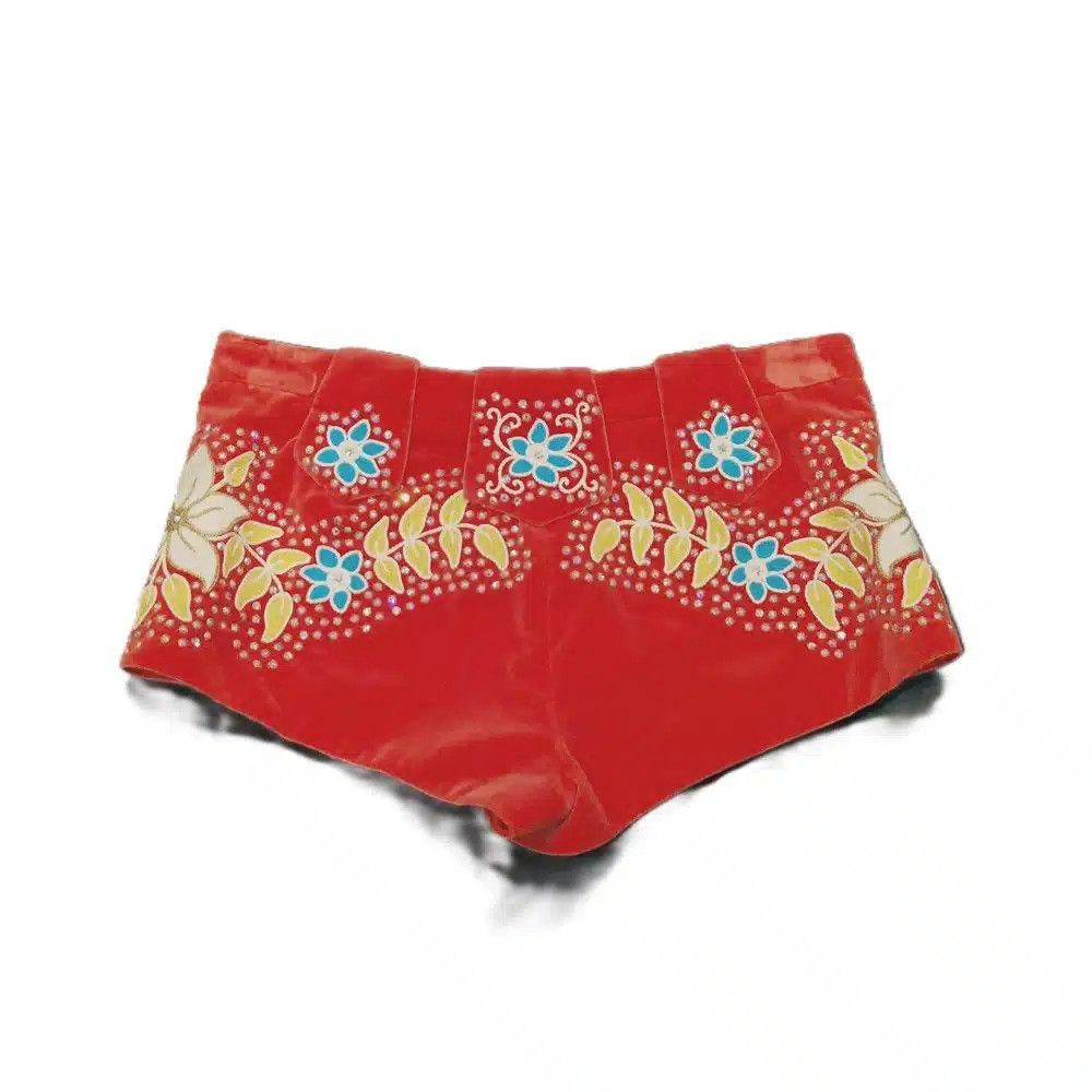 Tom Ford o1loc1c0125 SH0047 Velvet Short in Red Size 26" / US 2 / IT 38 - 2 Thumbnail