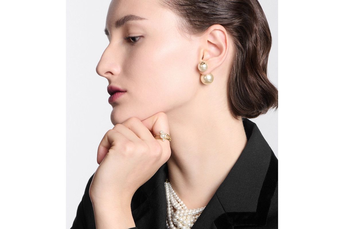 Dior o1bcso1str0126 Size:OS/Triptyque Ring in Golden/White Size ONE SIZE - 5 Thumbnail