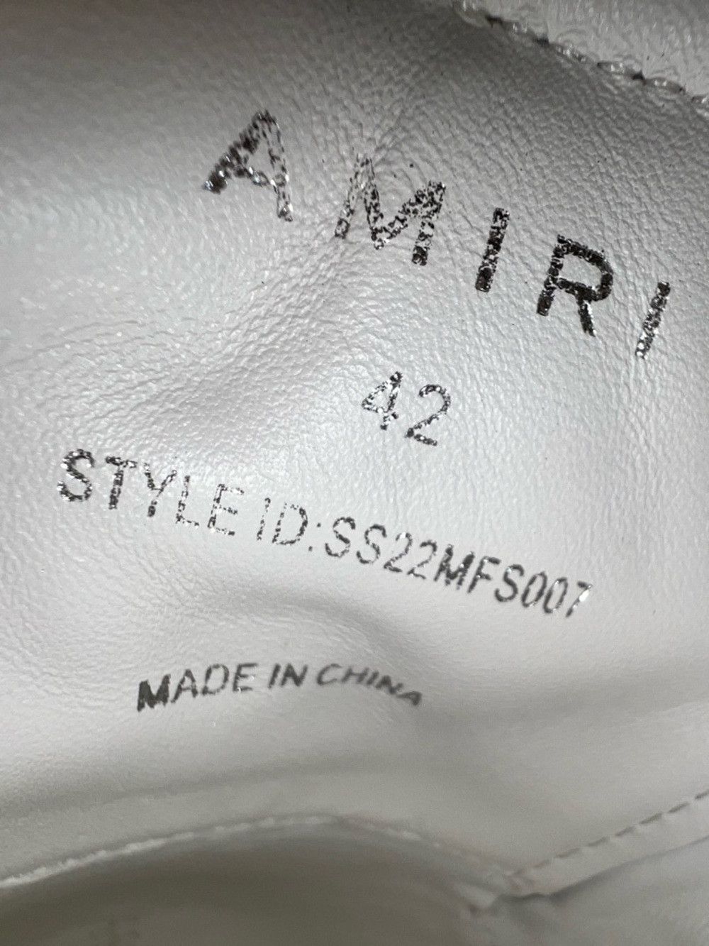 Amiri AMIRI Stadium Low Sneakers White Black Leather Size 42 NIB Size US 9 / EU 42 - 6 Thumbnail
