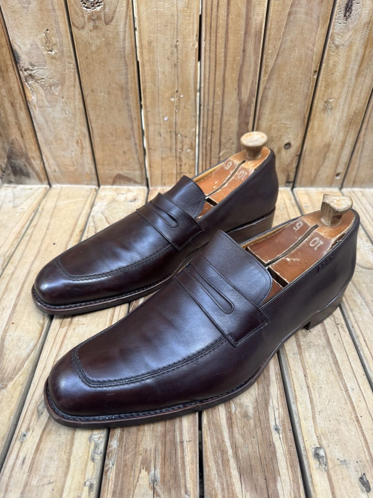 Paraboot Paraboot Men’s Penny brown Leather Loafers Uk 9.5 H US 10.5 Size US 10.5 / EU 43-44 - 13 Thumbnail