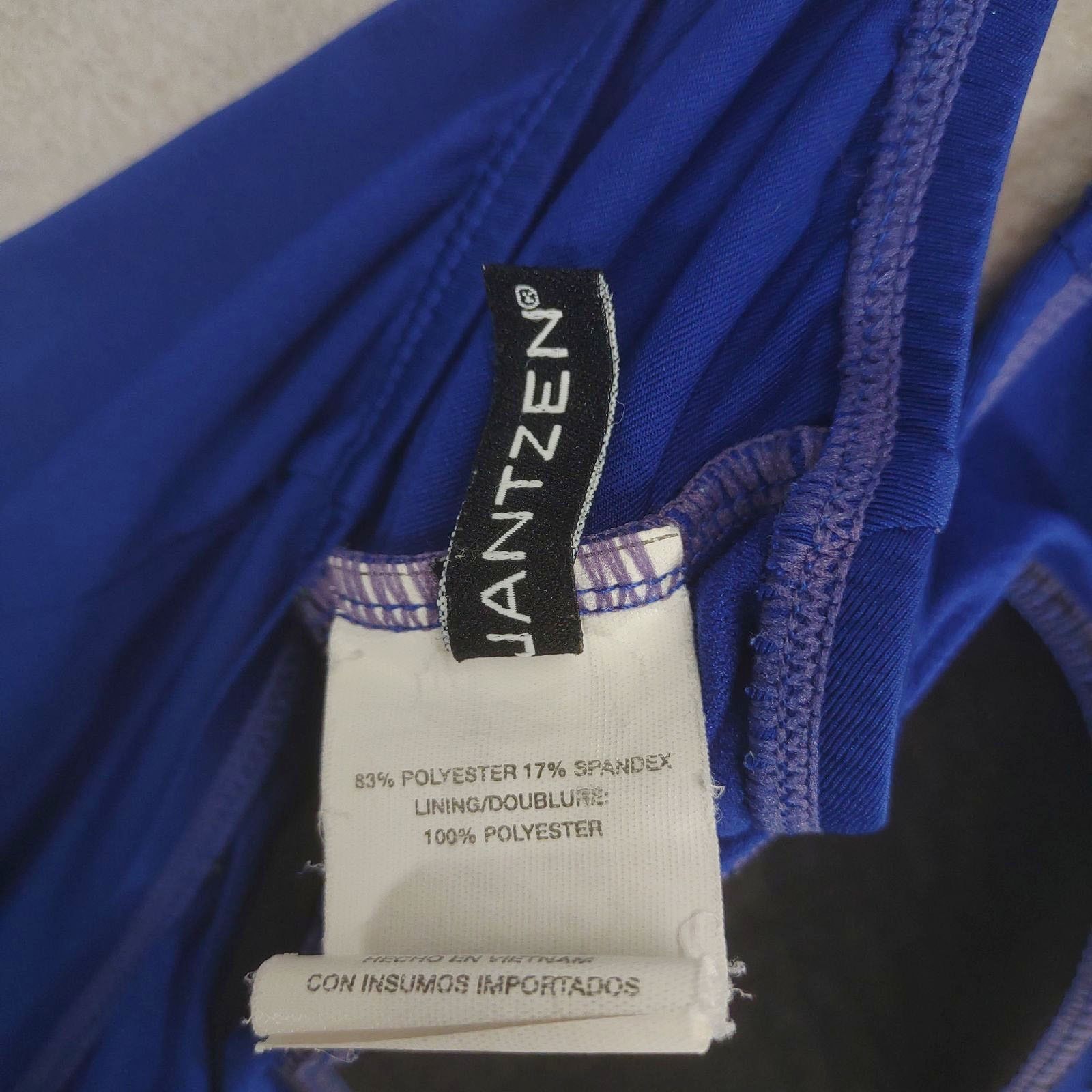 Jantzen Jantzen Women's 6 One-Piece Cobalt Front Ruffles Swimsuit Size S / US 4 / IT 40 - 7 Thumbnail