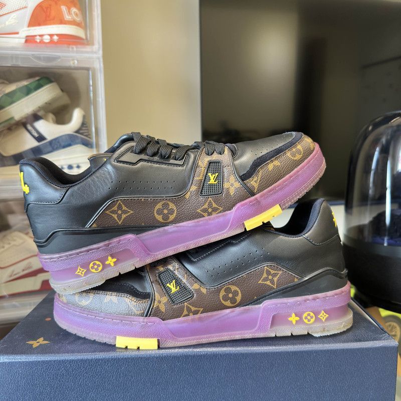 Louis Vuitton Louis Vuitton Trainer Casual Sneakers in Lakers Colorway 00 Size US 9.5 / IT 39.5 - 5 Thumbnail