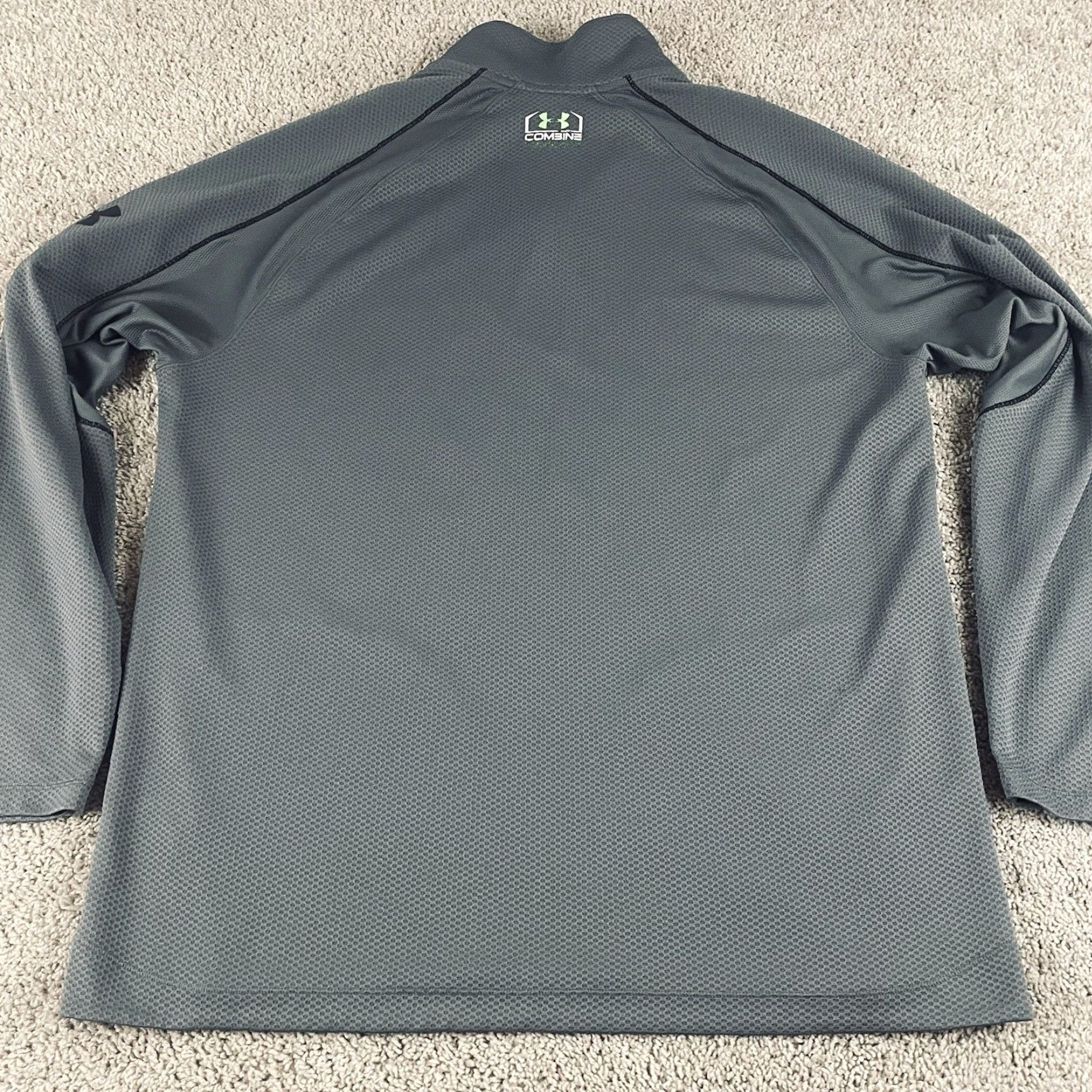 Under Armour Under Armour Pullover Mens XL Gray Combine Training 1/4 Zip Jersey Moisture Wicking Slim Fit Long Sleeve Gym 1/4 Zip E42 Size US XL / EU 56 / 4 - 2 Thumbnail