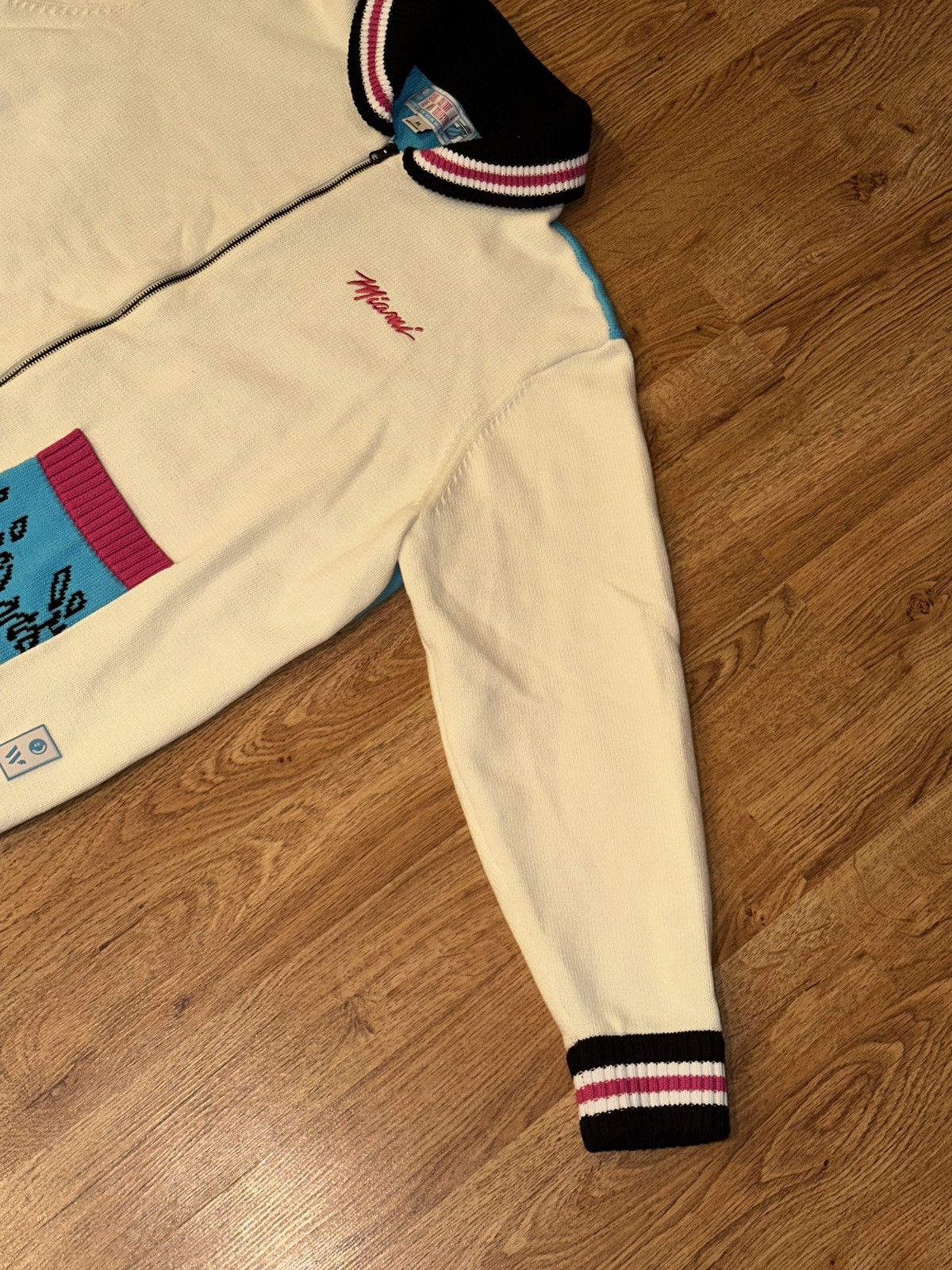 NBA MIAMI HEAT Court Culture Original Vice Knit CardiganSweater Size US XL / EU 56 / 4 - 5 Thumbnail