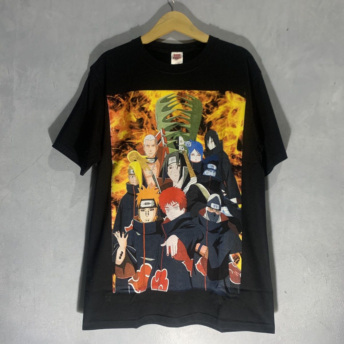 image of Anima x Tee Shirt Naruto - Akasuki Clan X Naruto Shippuden X Anime Tee Bbootlg in Black (Size XL)