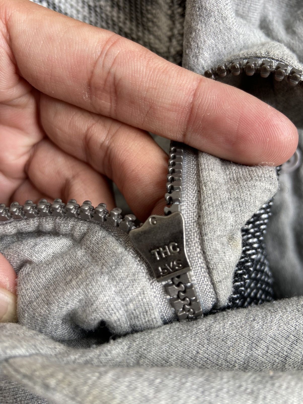 If Six Was Nine × In The Attic × Le Grande Bleu (L.G.B.) In The Attic Homme Grey Black Double Layer Bomber Hoodie Size US L / EU 52-54 / 3 - 12 Thumbnail
