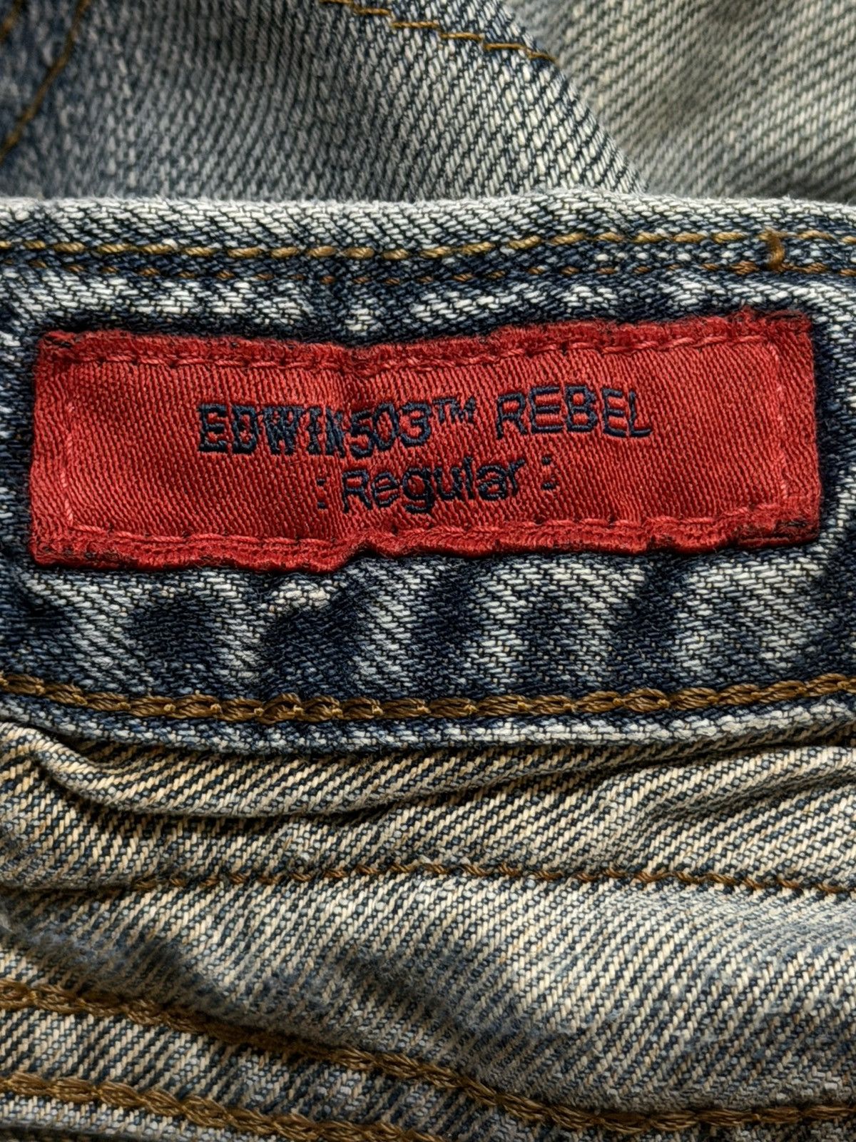 Edwin Vintage 90s Japan Edwin 503 Blue Faded Wash Straight Leg Size US 30 / EU 46 - 7 Thumbnail