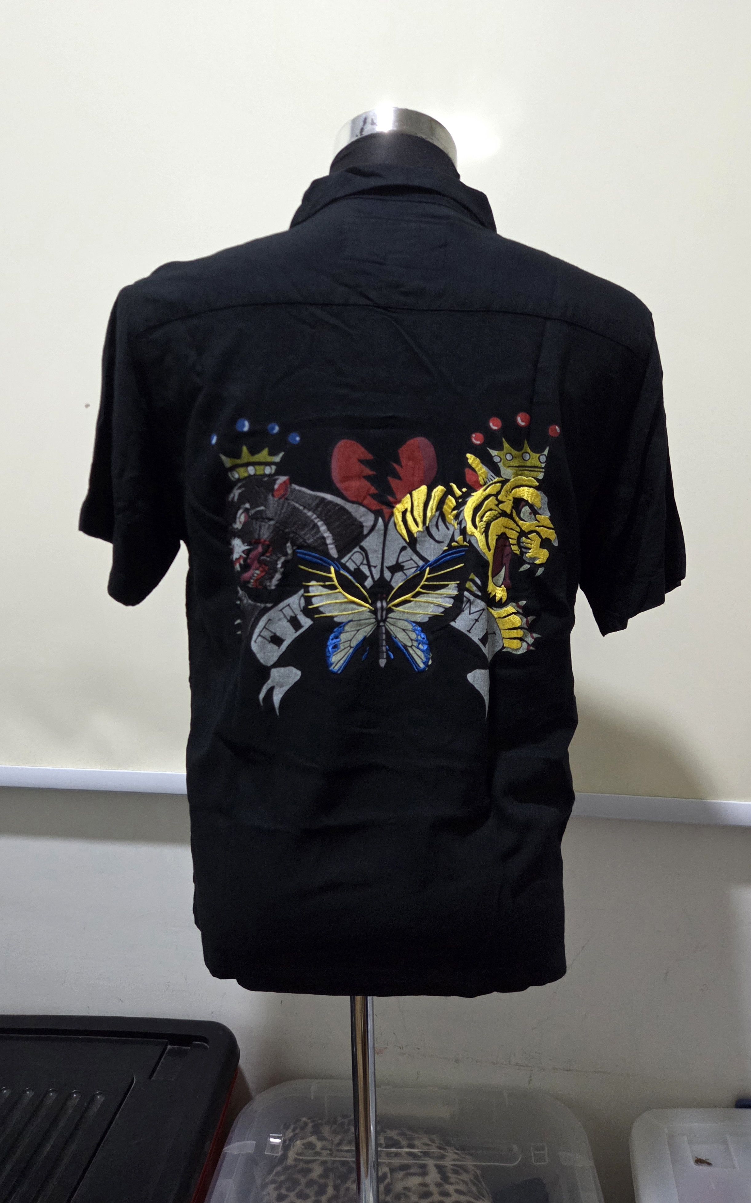 Japanese Brand Vintage Houston Rayon Embroidery Butterfly Bowling Shirt Size US M / EU 48-50 / 2 - 2 Thumbnail
