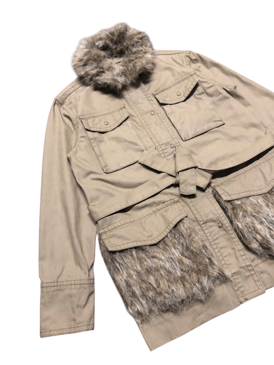 Japanese Brand ANTHROPOLOGIE Faux Fur-Trimmed Field Parka Jacket size xs Size M / US 6-8 / IT 42-44 - 9 Thumbnail