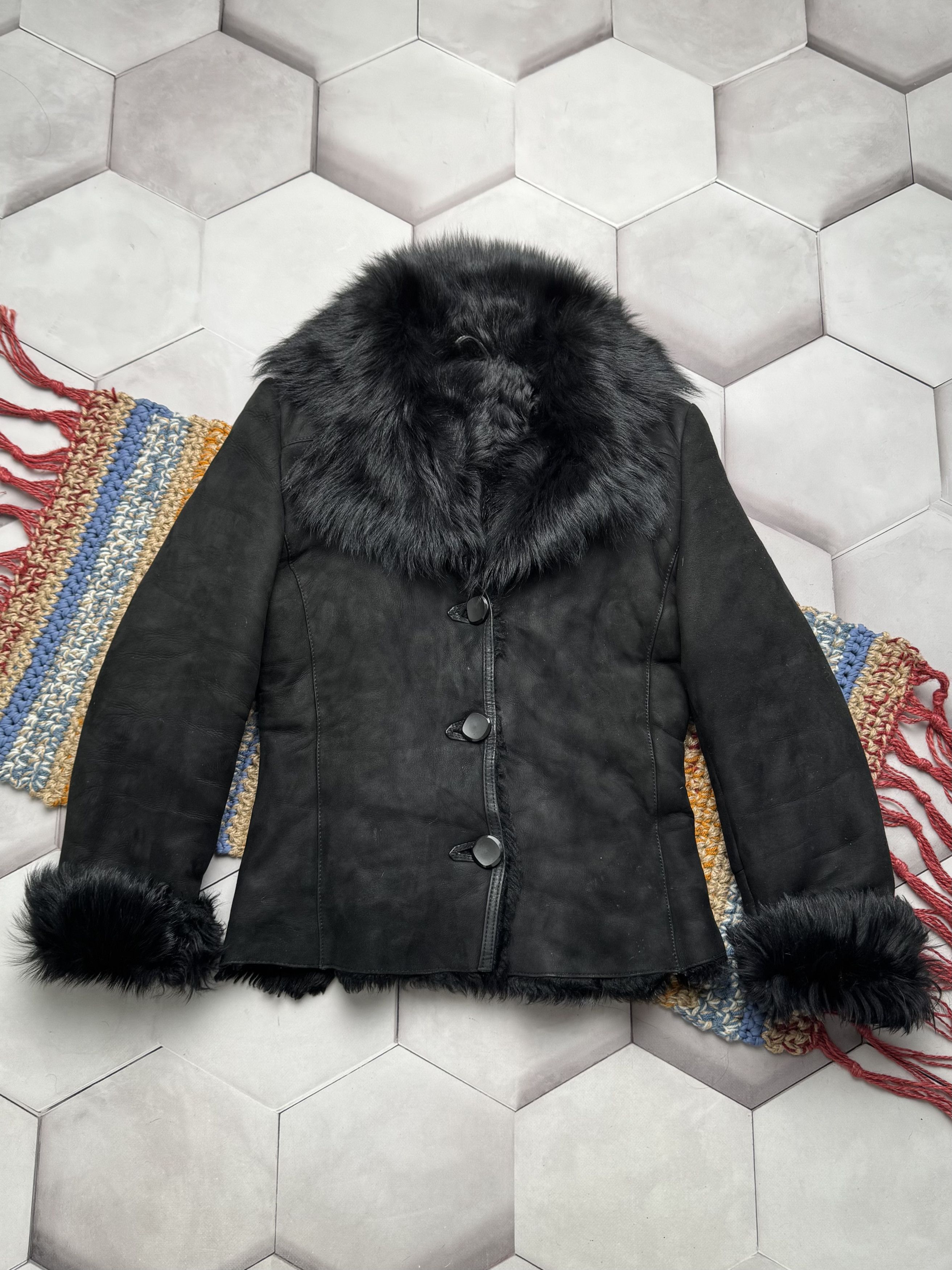 Japanese Brand Vintage Real Sheepskin Jacket (E4) Size S / US 4 / IT 40 - 1 Thumbnail