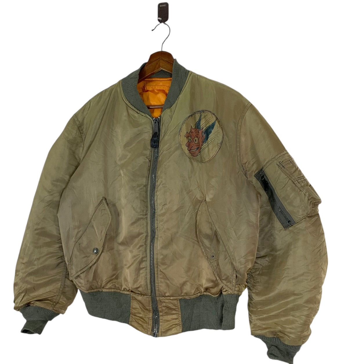 Alpha Industries VINTAGE AVIREX USAF M-1 BOMBER ZIPPER JACKET Size US M / EU 48-50 / 2 - 3 Thumbnail