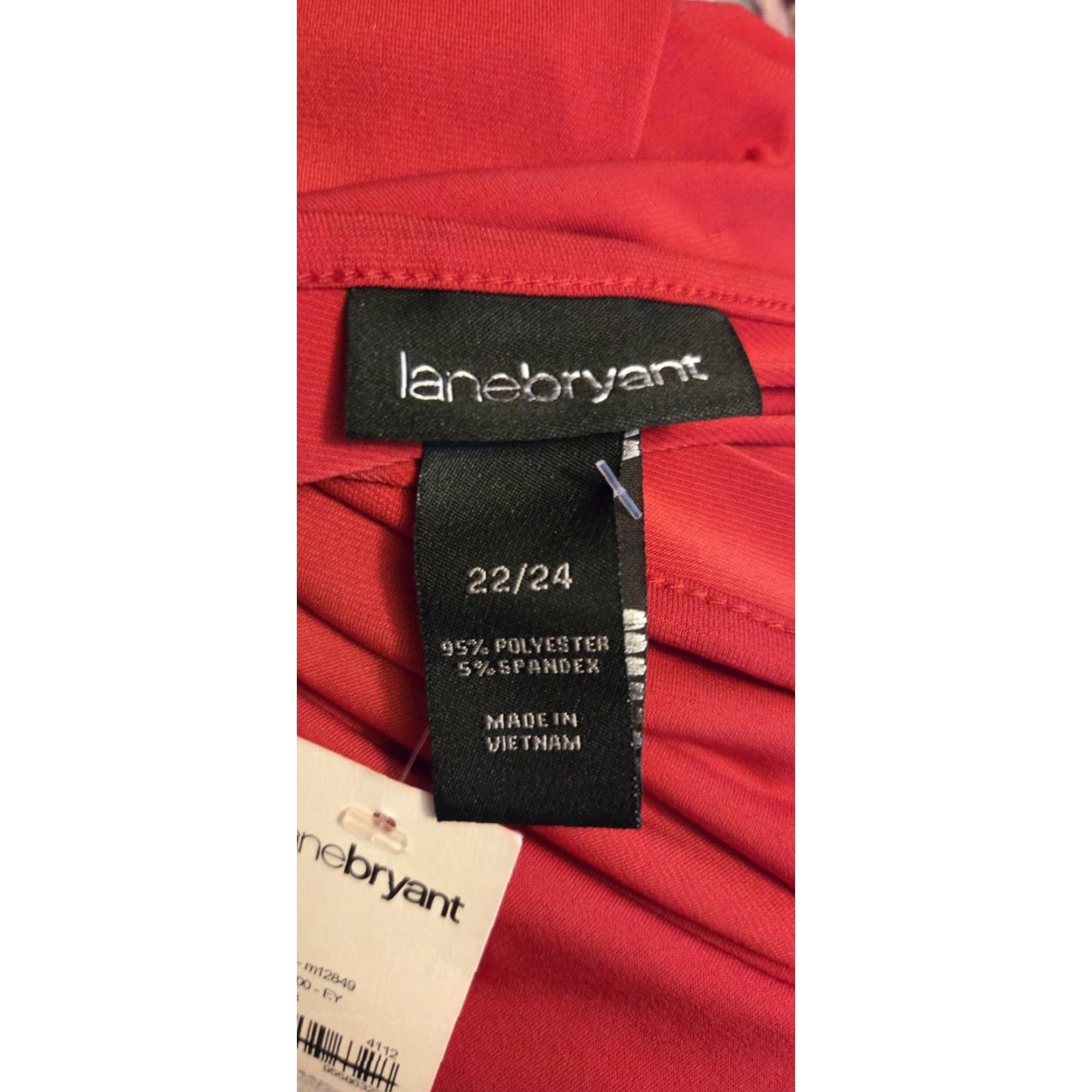 Vintage Lane Bryant Blouse Top One Shoulder Beaded Rhinestones NWT Plus 24 Red Sleeveless Asymmetrical Shoulder Women, Blouse Size 4XL / US 24-26 - 4 Thumbnail