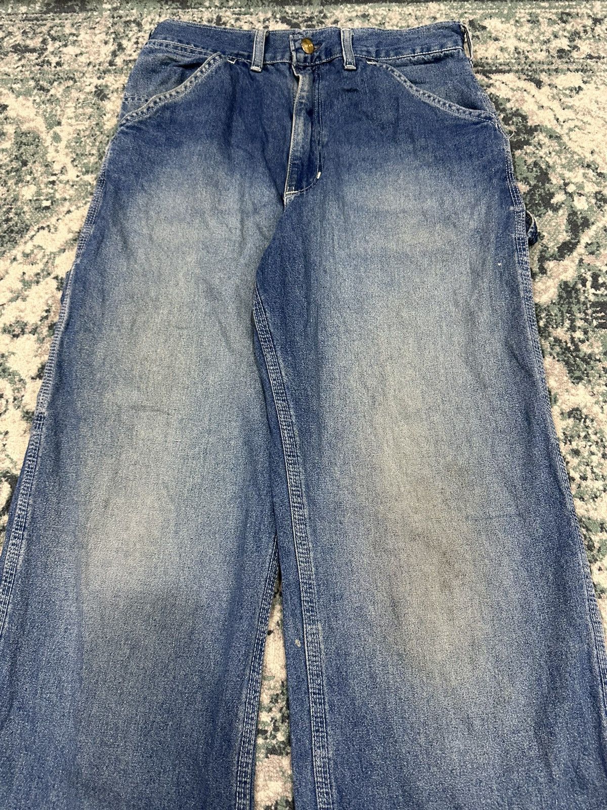Carhartt Vintage Carhartt Carpenter Denim Baggy Single Knee Work Pant Size US 29 - 13 Thumbnail