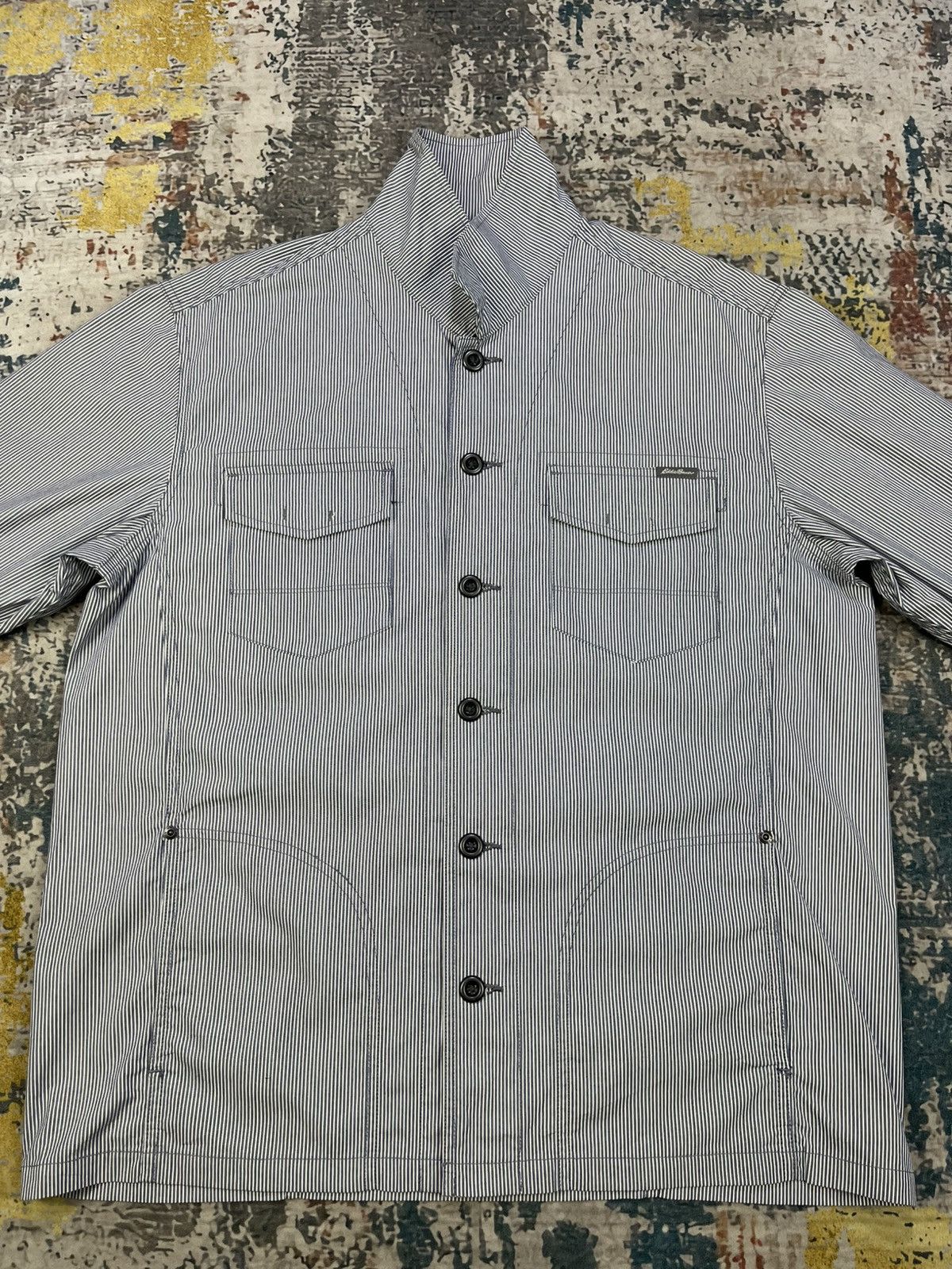 Eddie Bauer Eddie Bauer Hickory Stripe Utility Overshirt Jacket Size US L / EU 52-54 / 3 - 3 Thumbnail