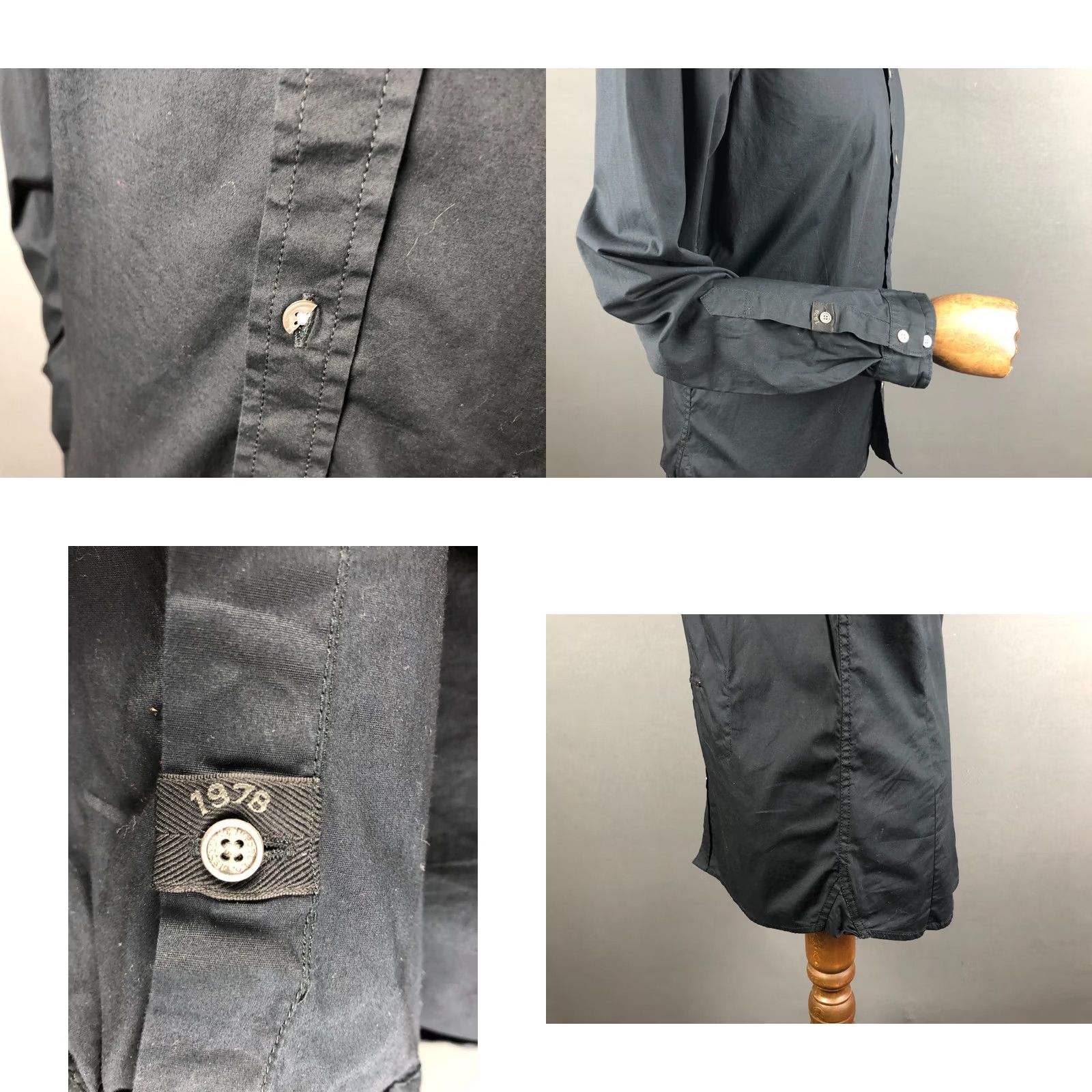 Diesel Diesel Shirt XL Black Cotton Slim Fit Mens Button-Up Collared Long Sleeve Casual Size US XL / EU 56 / 4 - 8 Thumbnail