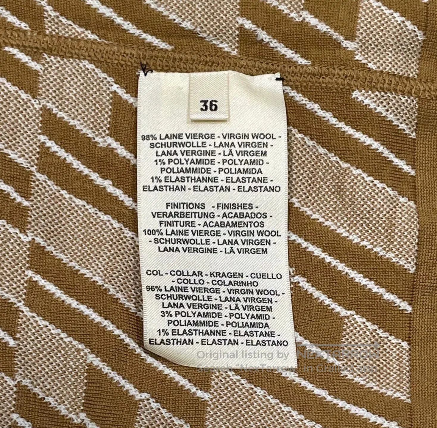 Hermes Hermes Caramel Zip-Up Cardigan. Size US S / EU 44-46 / 1 - 6 Thumbnail