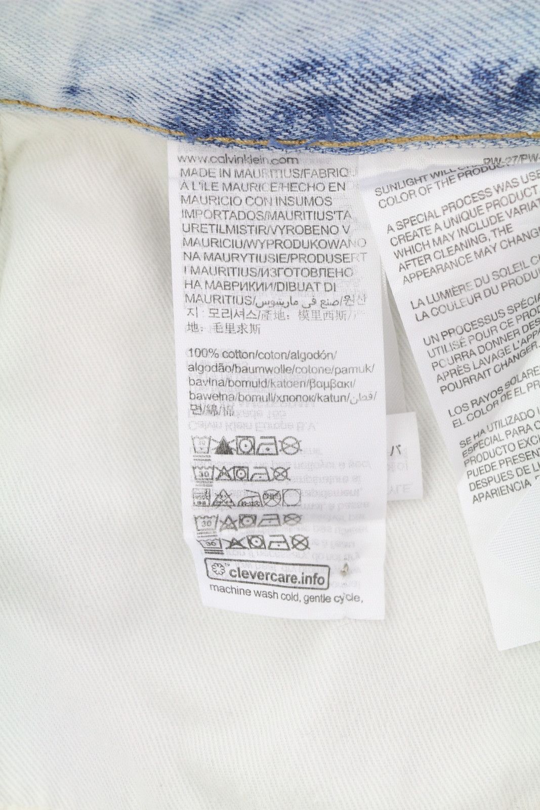 Calvin Klein REGULAR TAPER W30/L32 Light Blue Washed Zipper Denim 85329 Size US 30 / EU 46 - 8 Thumbnail