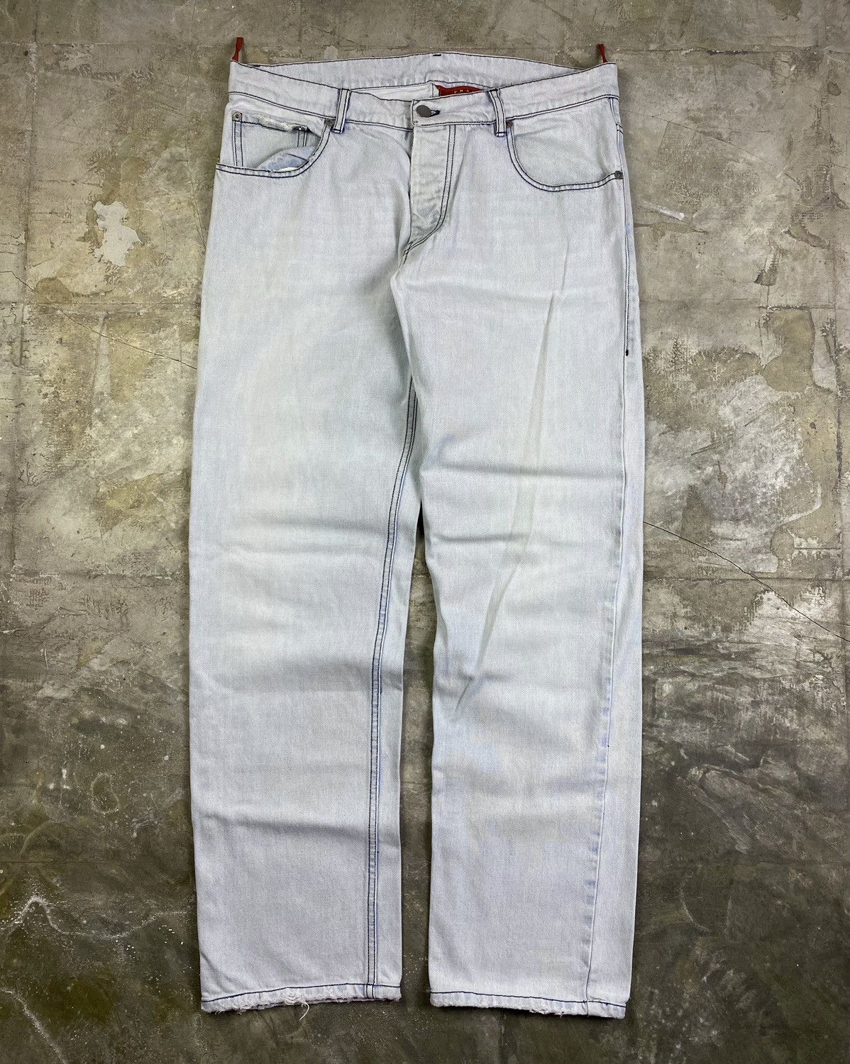 Prada Prada - SS00 Red Tab Denim Jeans Size US 34 / EU 50 - 2 Thumbnail