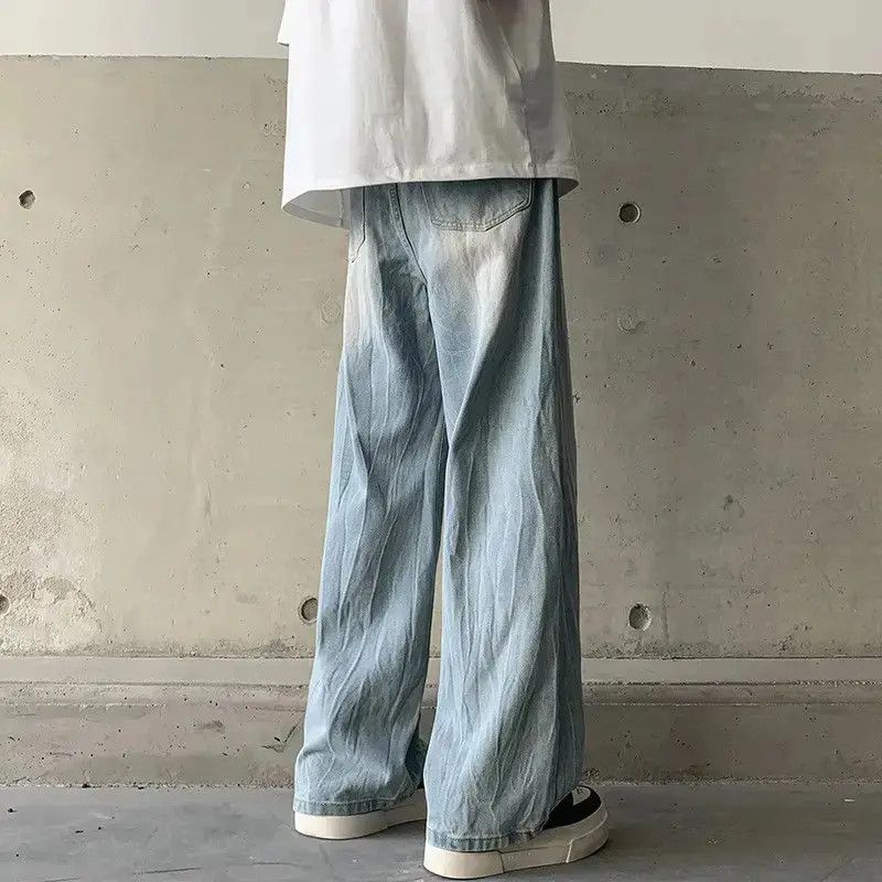 Japanese Brand Retro loose wide leg tie dye jeans Size US 32 / EU 48 - 2 Thumbnail