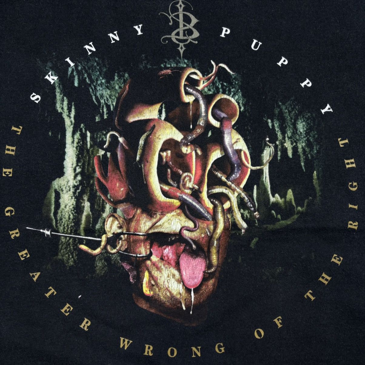 Band Tees Skinny puppy - Greater wrong of the right Tour 2004 Size US L / EU 52-54 / 3 - 4 Thumbnail