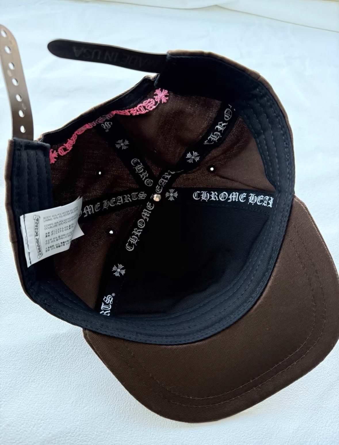 Chrome Hearts CHROME HEARTS Size OS Brown and pink embroidered logo Sansk Size ONE SIZE - 3 Thumbnail