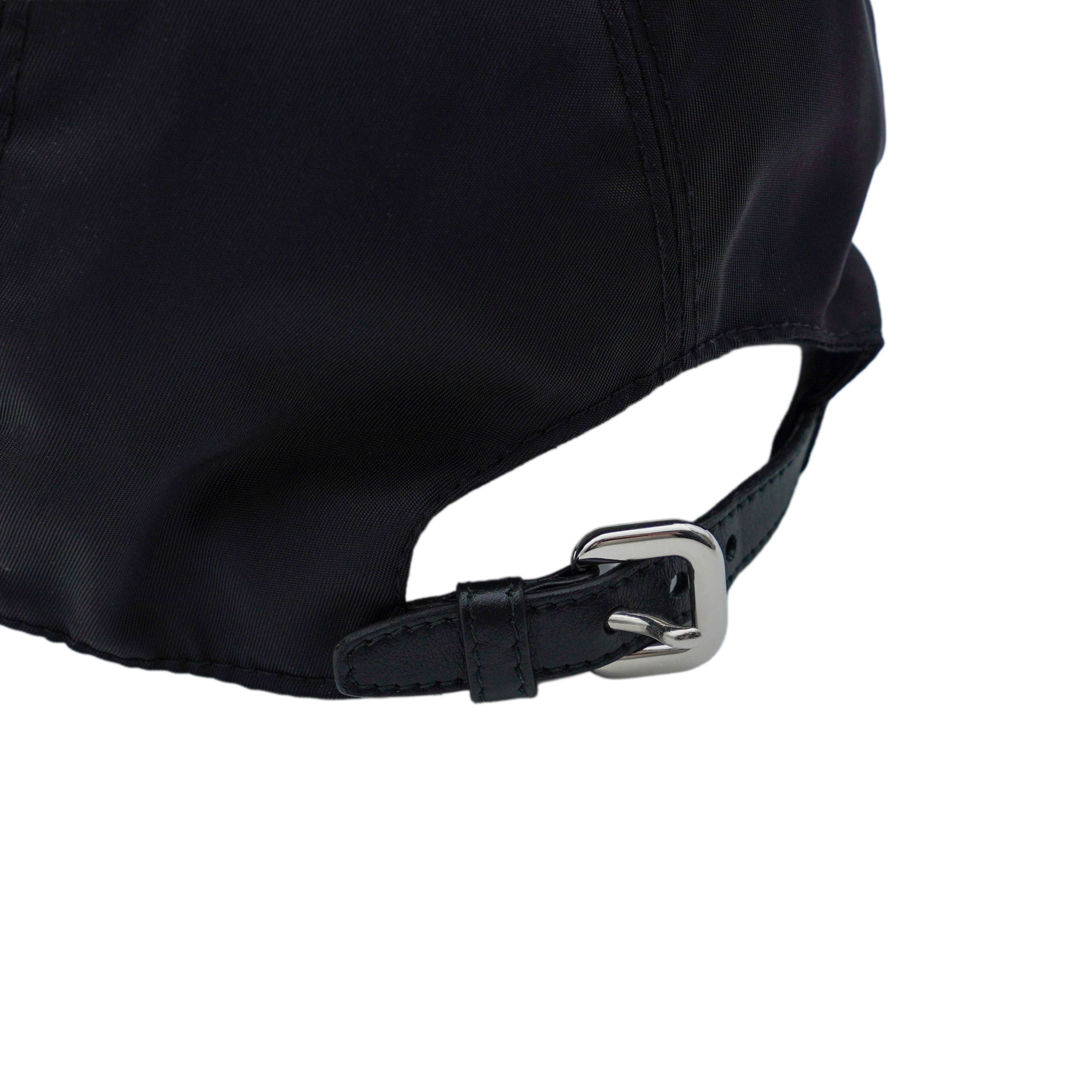 Prada Vintage Prada Milano Black Nylon Tab Logo Baseball Cap Size ONE SIZE - 7 Thumbnail