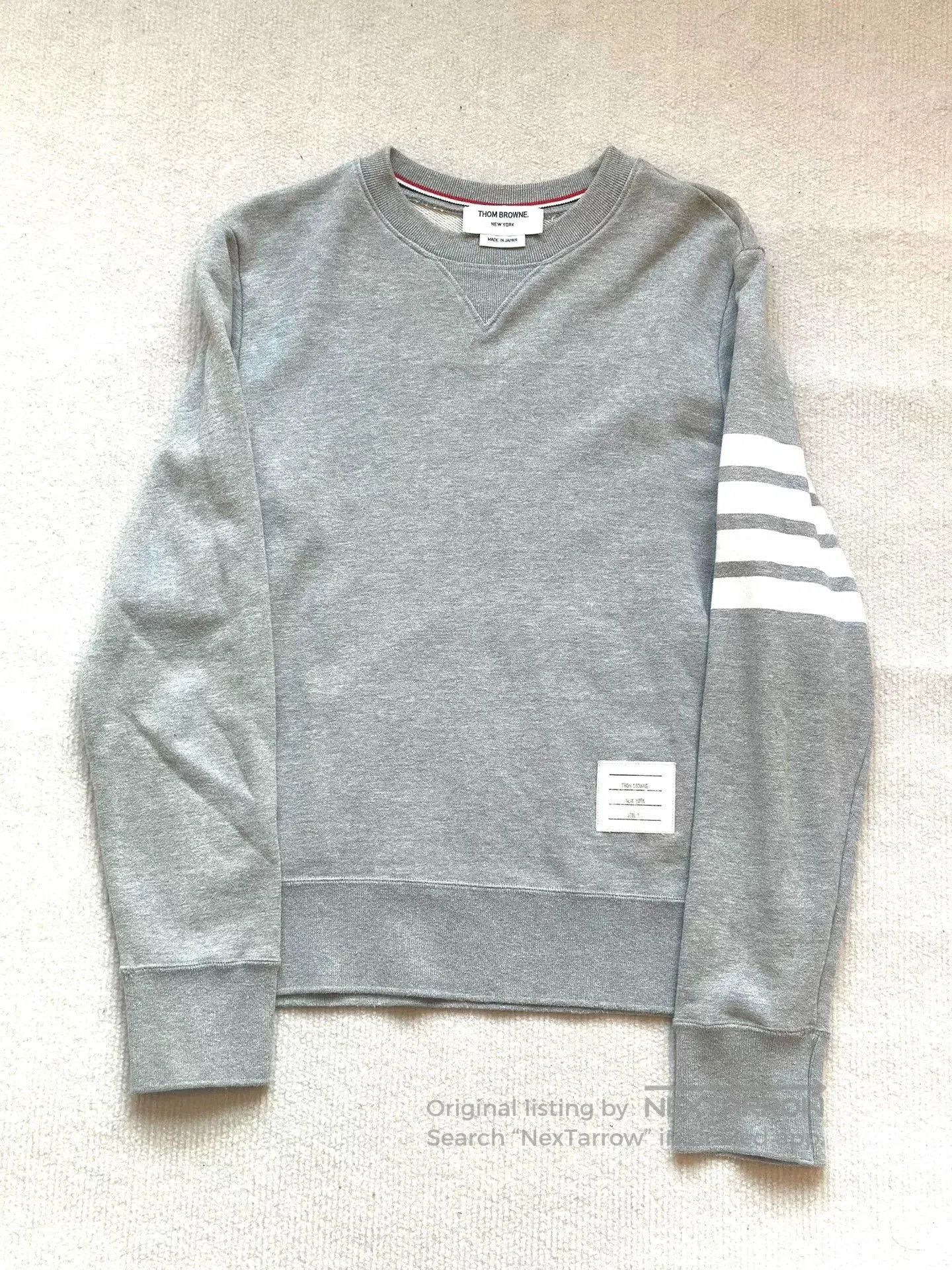 Thom Browne Thom Browne Gray Four-Stripe Sweatshirt. Size US M / EU 48-50 / 2 - 1 Thumbnail