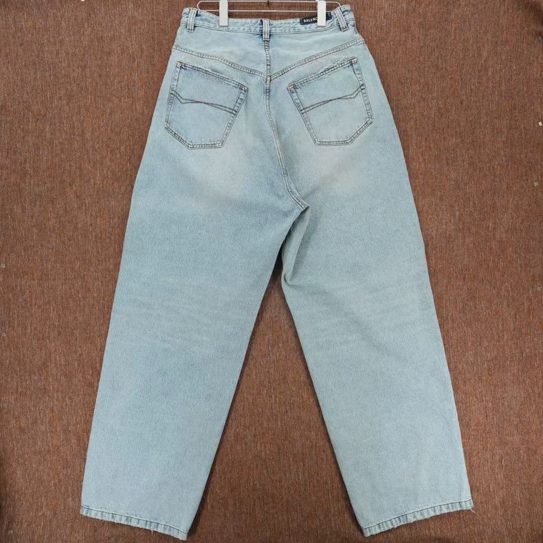 Balenciaga Balenciaga size M Washed Wide-Leg Jeans Size 24" / US 00 / IT 34 - 2 Thumbnail