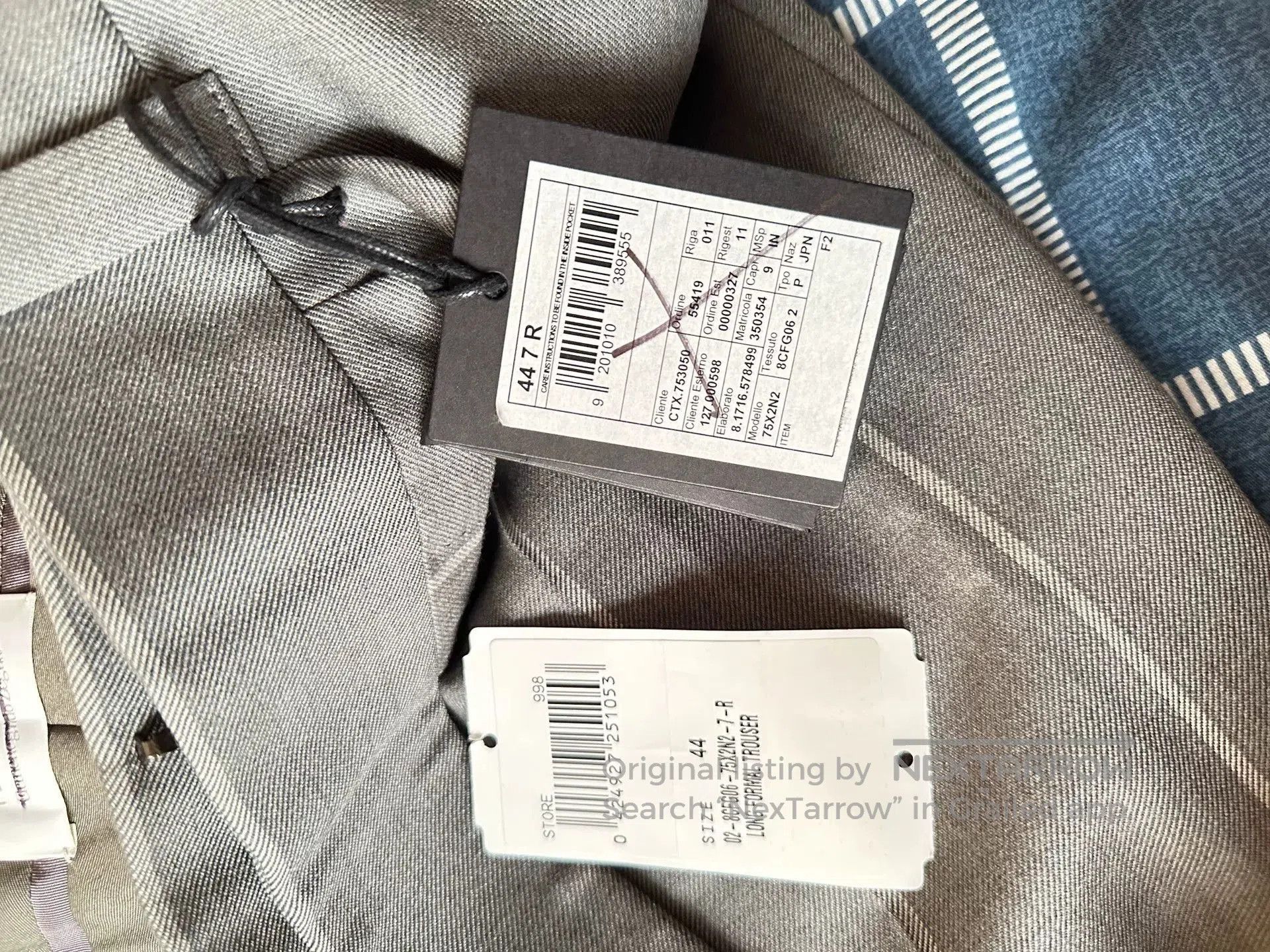Fear of God Fear of God x Zegna Gray Striped Trousers. Size US 28 / EU 44 - 5 Thumbnail