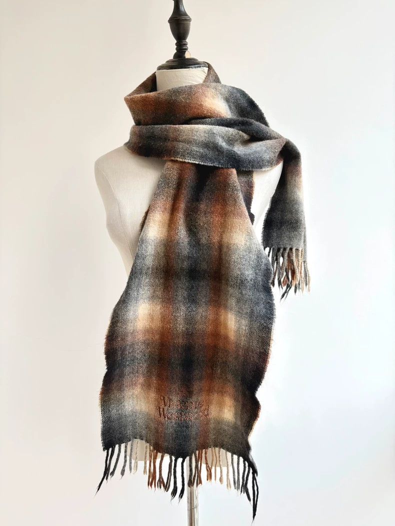 Vivienne Westwood Vivienne Westwood Striped sunset embroidered scarf Size ONE SIZE - 1 Thumbnail