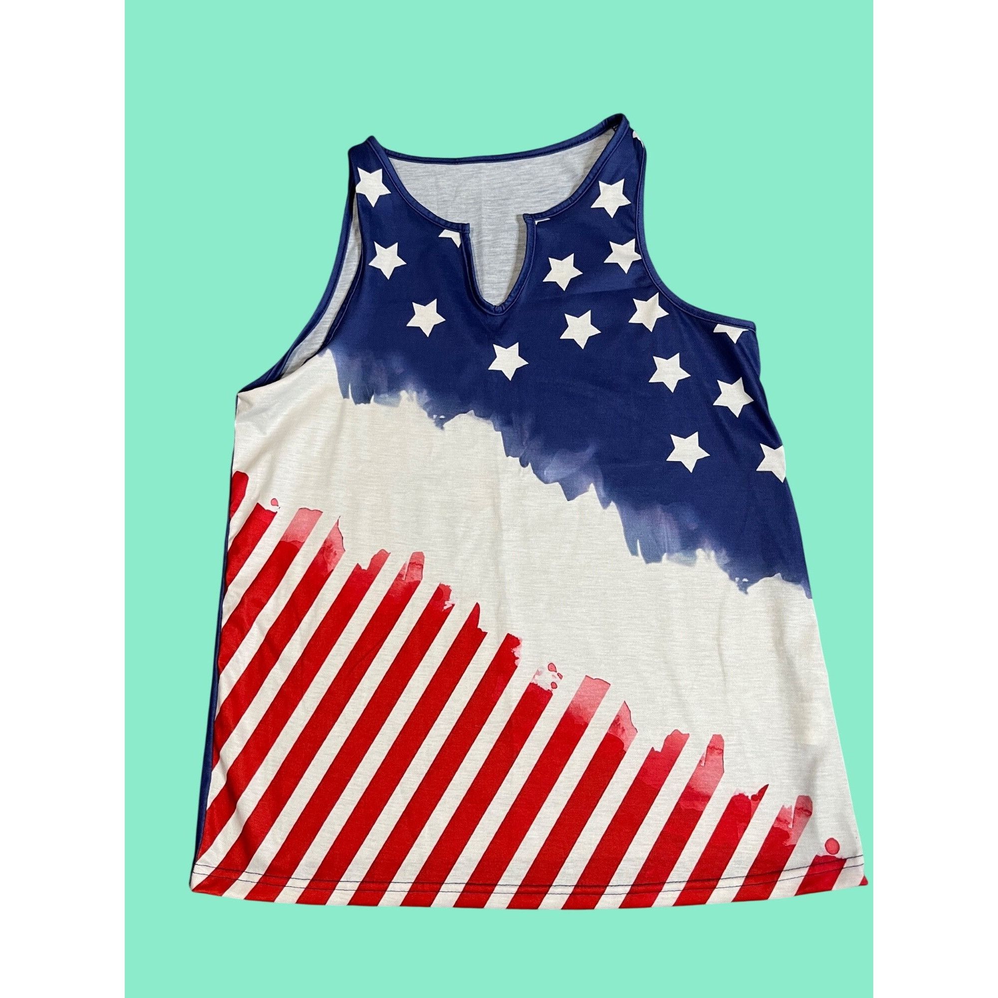 Other Patriotic Stars & Stripes Sleeveless Tank Top Womens Medium Size M / US 6-8 / IT 42-44 - 1 Thumbnail
