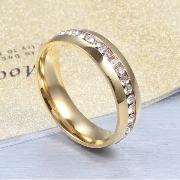 Other Single Row Crystal Stone Ring Size ONE SIZE - 1 Preview