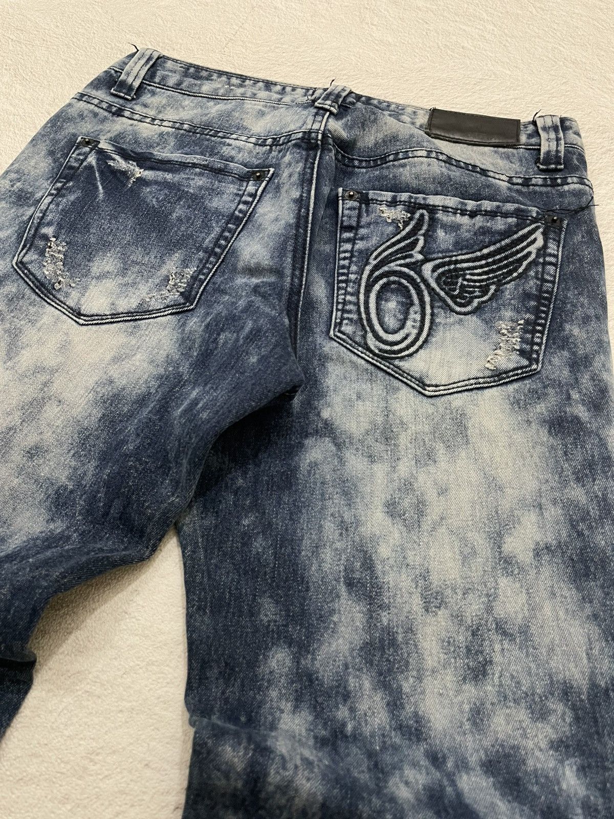 Hysteric Glamour 2000s Acid Washed Embroidered Logo Y2K Size US 29 - 7 Thumbnail
