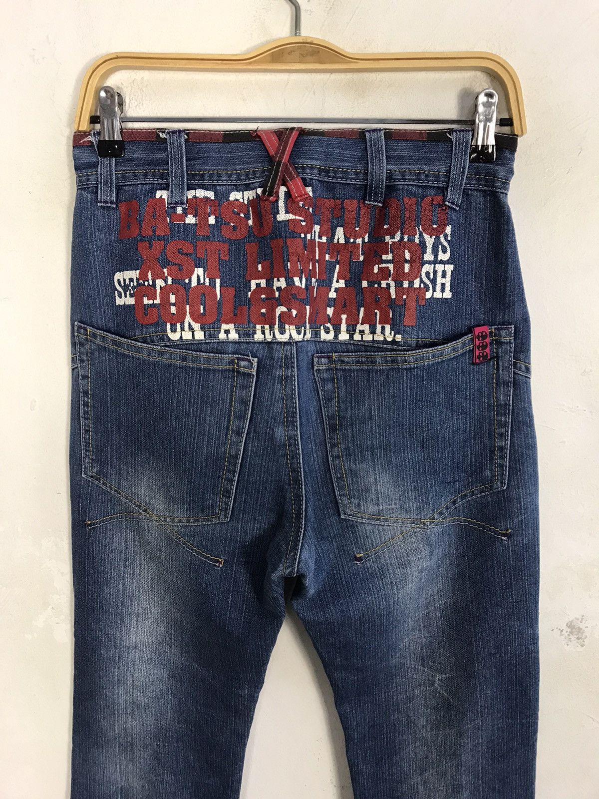 Japanese Brand Bat-su Studio Indigo Denim Back Chekered Printed Size US 28 / EU 44 - 4 Thumbnail