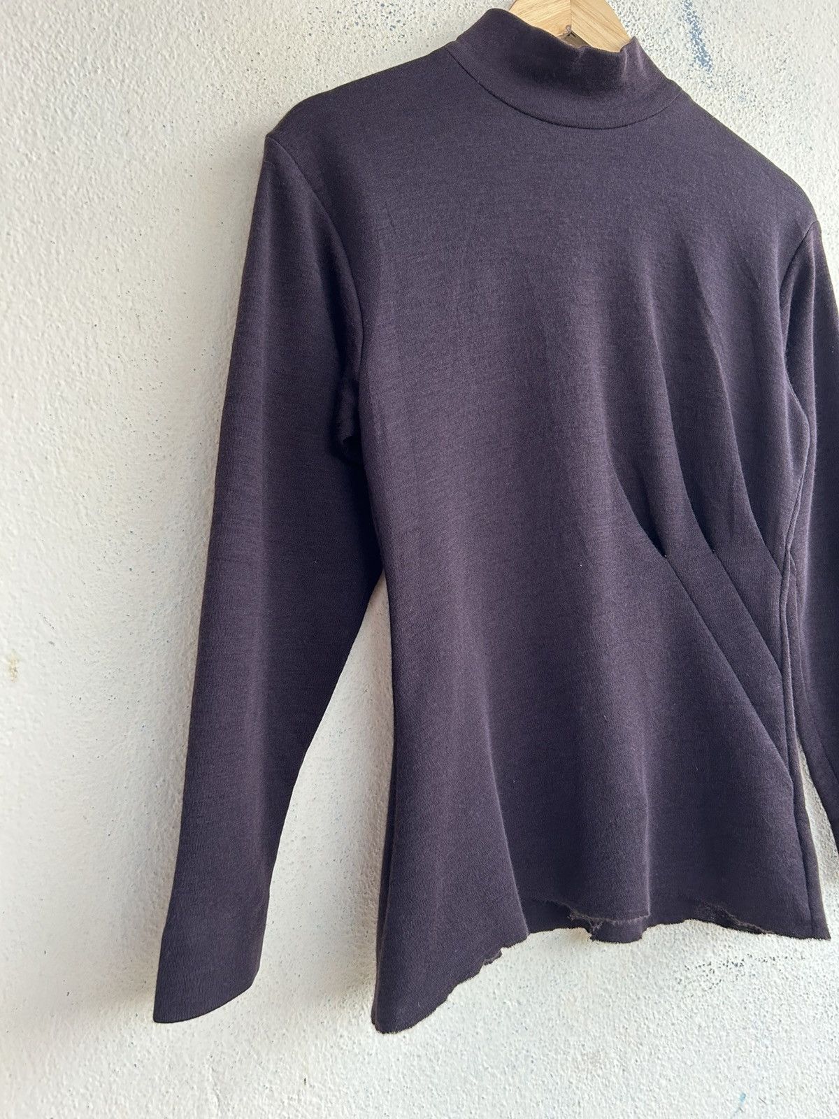 Yves Saint Laurent YSL Rive gouche High Neck Long Sleeves Tshirt Size XS / US 0-2 / IT 36-38 - 6 Thumbnail