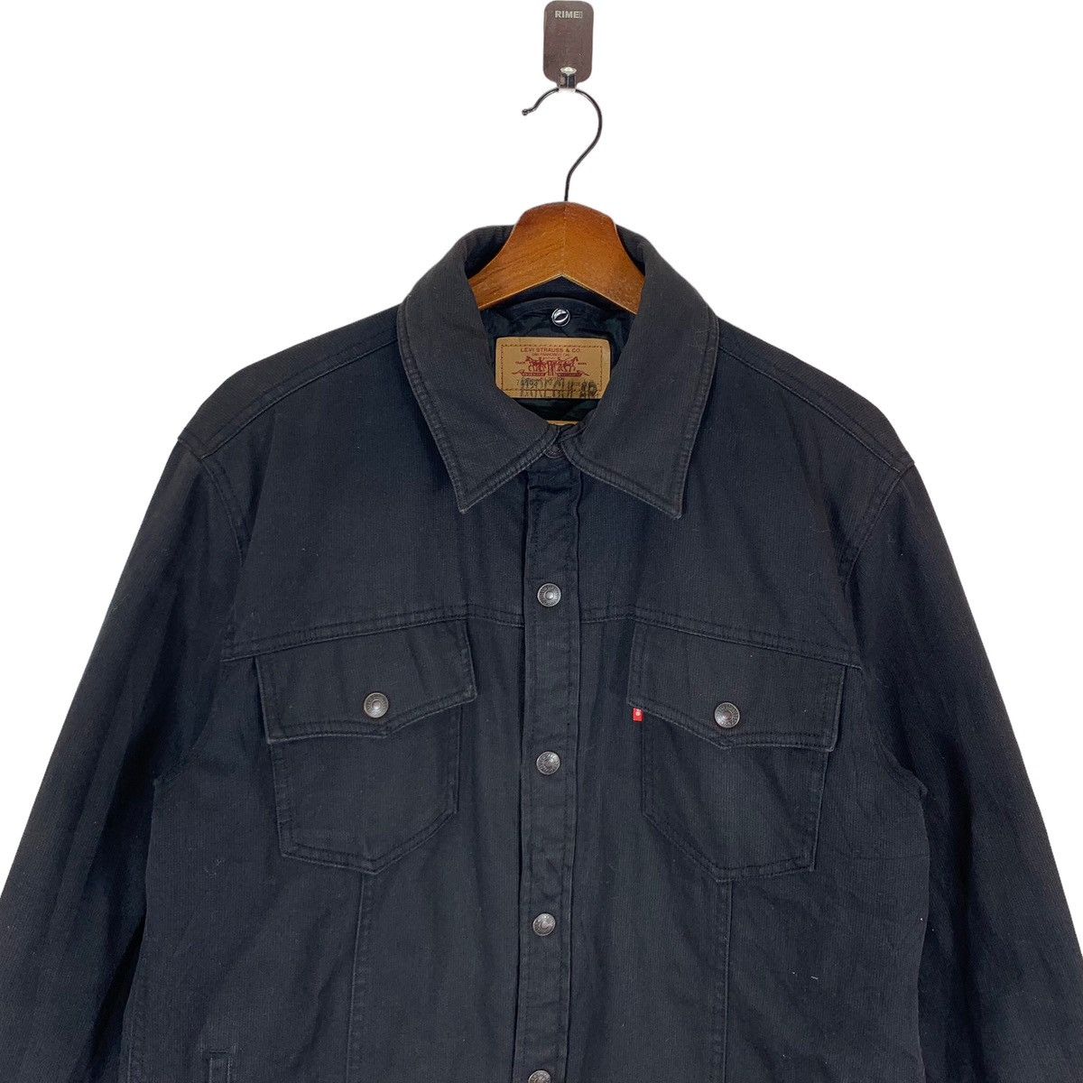 Levi's × Vintage VINTAGE LEVIS BLACK DENIM JACKET Size US XL / EU 56 / 4 - 3 Thumbnail