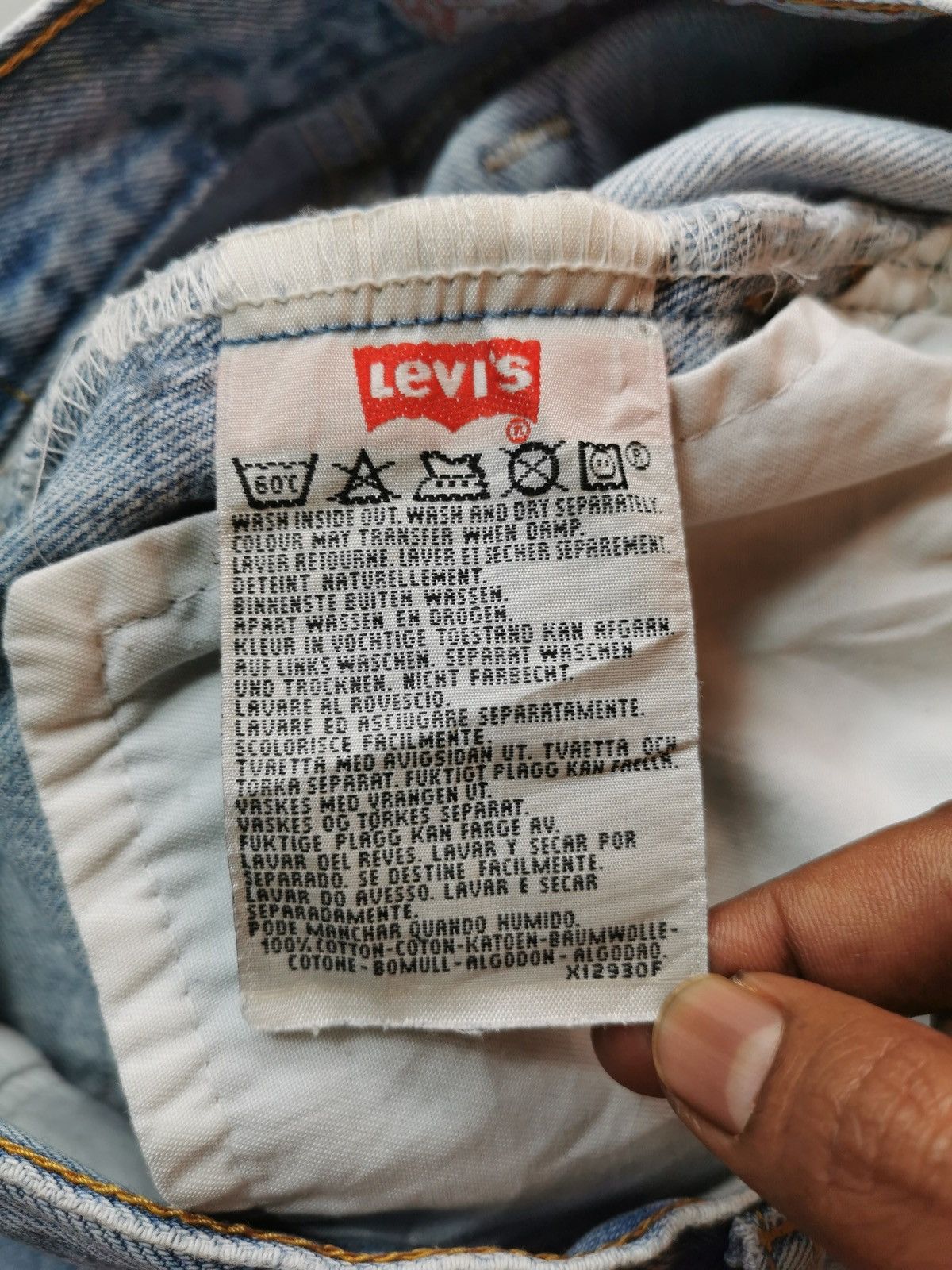 Levi's Curvy fit Made in UK 90s Vintage Levis 901 Jeans Women Size 27" / US 4 / IT 40 - 8 Thumbnail
