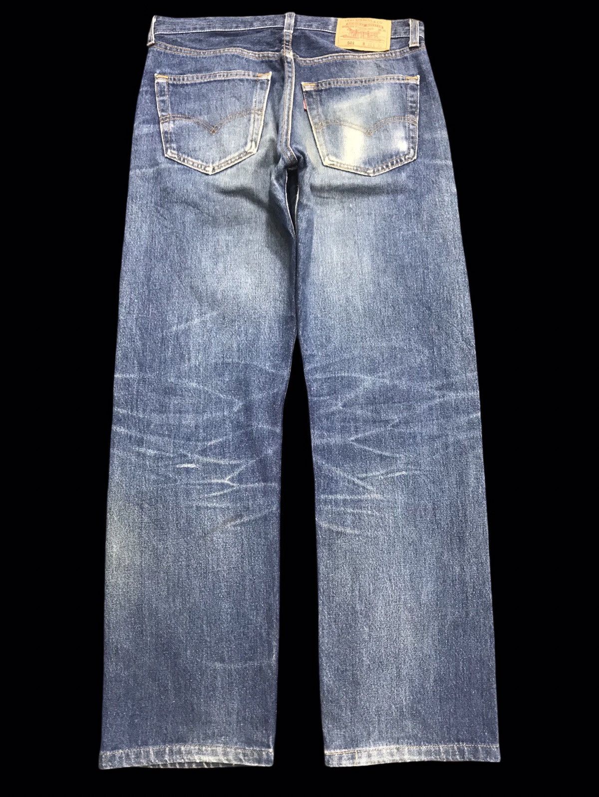 Levi's 💥90s Style💥Vintage Levis 501 Blue Wsh Distrssed Denim F242 Size US 31 - 2 Thumbnail