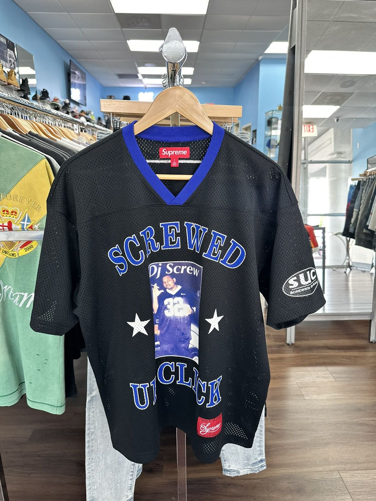 Supreme Supreme x Aphex Twin FootBall Jersey 'Black' | Grailed