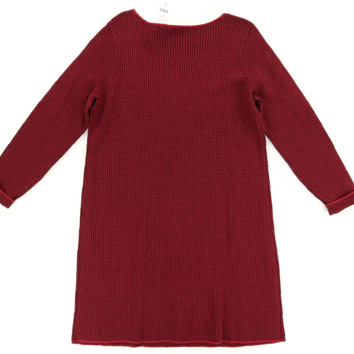 J. Jill J. Jill Houndstooth Knit Sweater Dress Red Women's M Shirt Dress Mens Women Girls Boys? Size M / US 6-8 / IT 42-44 - 4 Thumbnail