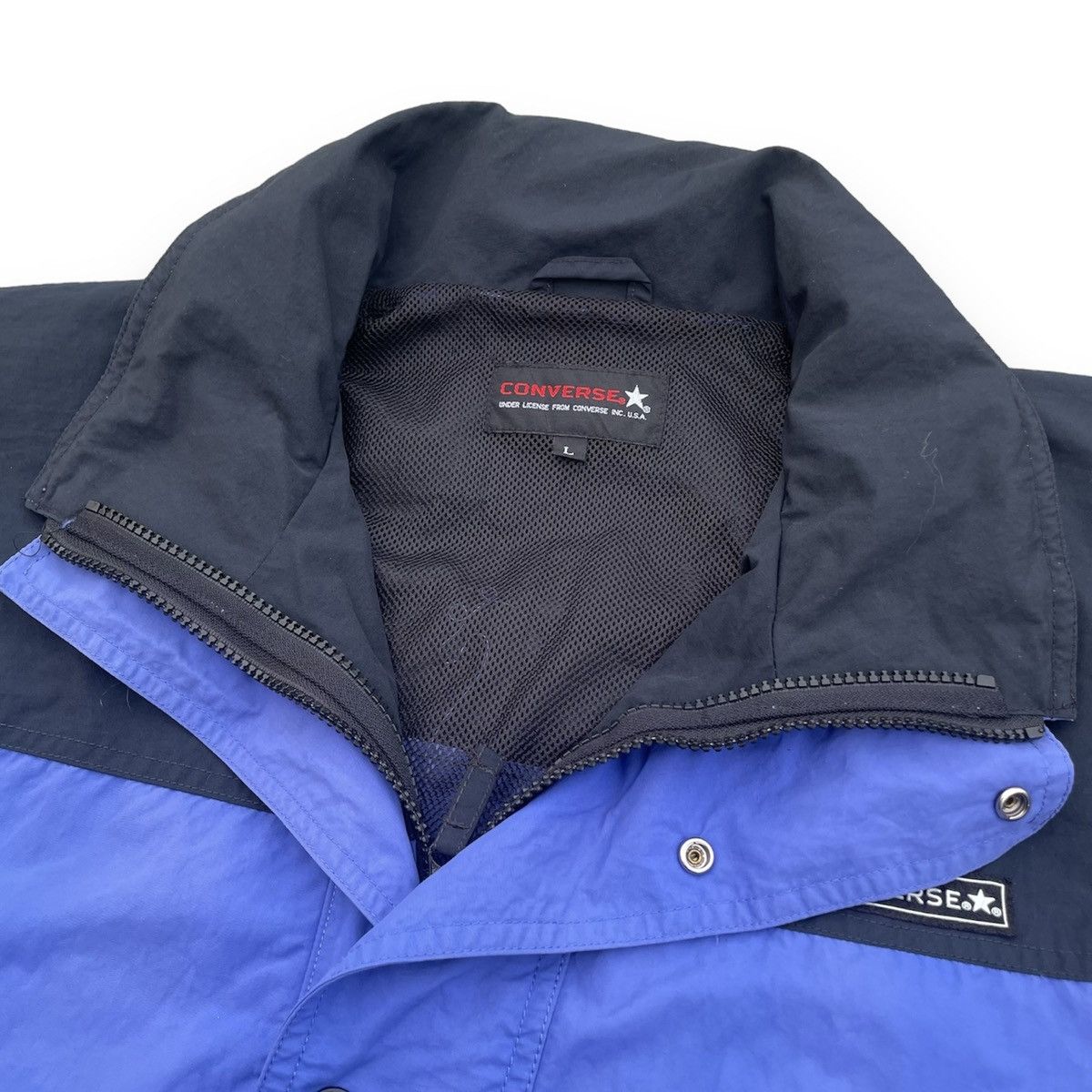 Converse × Vintage VINTAGE CONVERSE BUTTON UP FULL ZIP WINDBREAKER JACKET Size US L / EU 52-54 / 3 - 6 Thumbnail