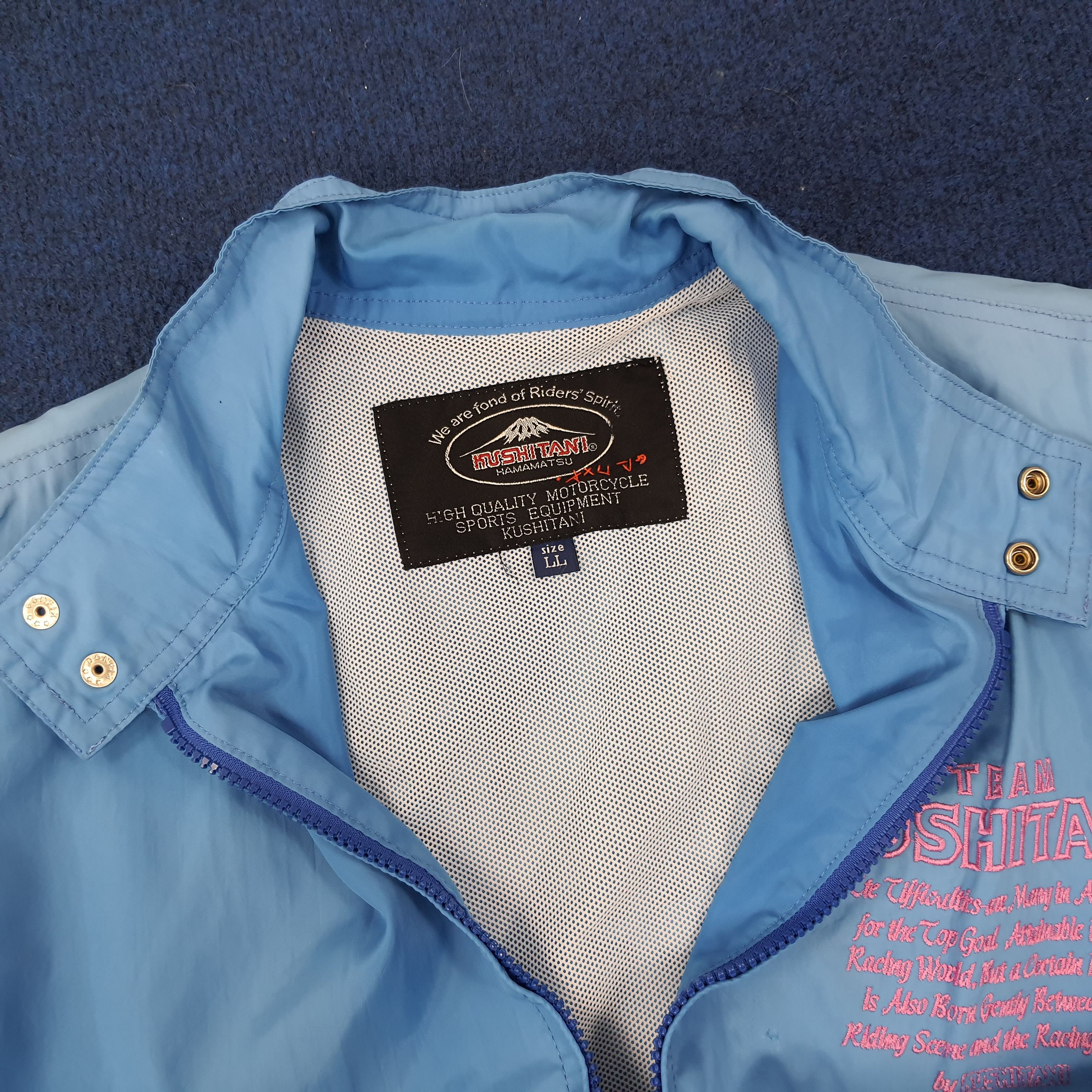 Japanese Brand × Vintage Vintage Kushitani KAWASAKI Team Biker Jacket C234N19 Size US L / EU 52-54 / 3 - 5 Thumbnail