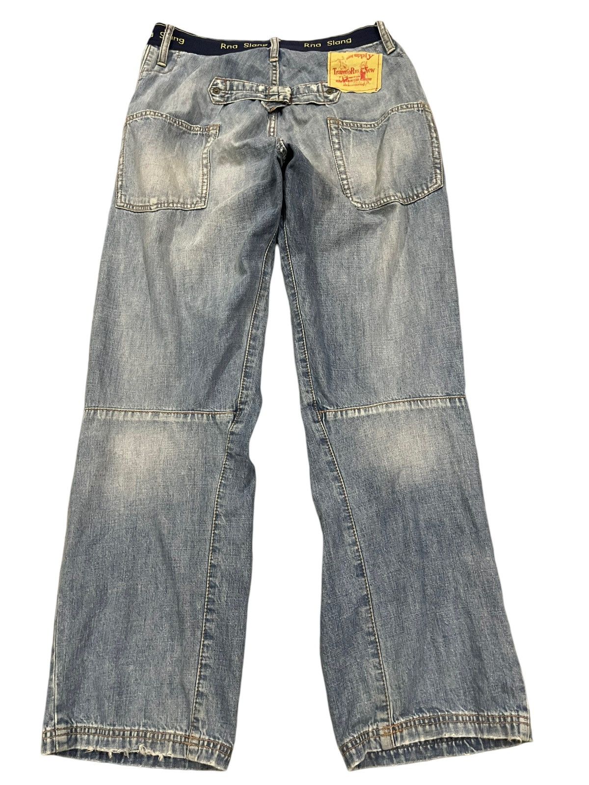 14th Addiction Vintage Japanese Rna Blue Wash Distressed Baggy Jeans Size US 30 / EU 46 - 2 Thumbnail