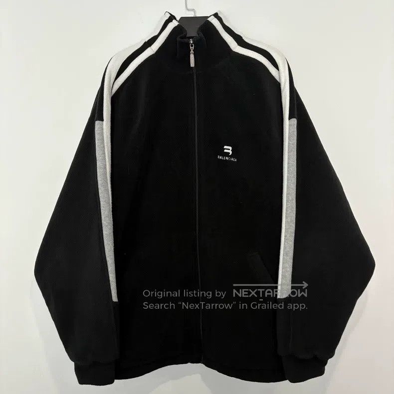 Balenciaga Balenciaga Black Fleece Embroidery Logo Jacket Size US S / EU 44-46 / 1 - 1 Thumbnail