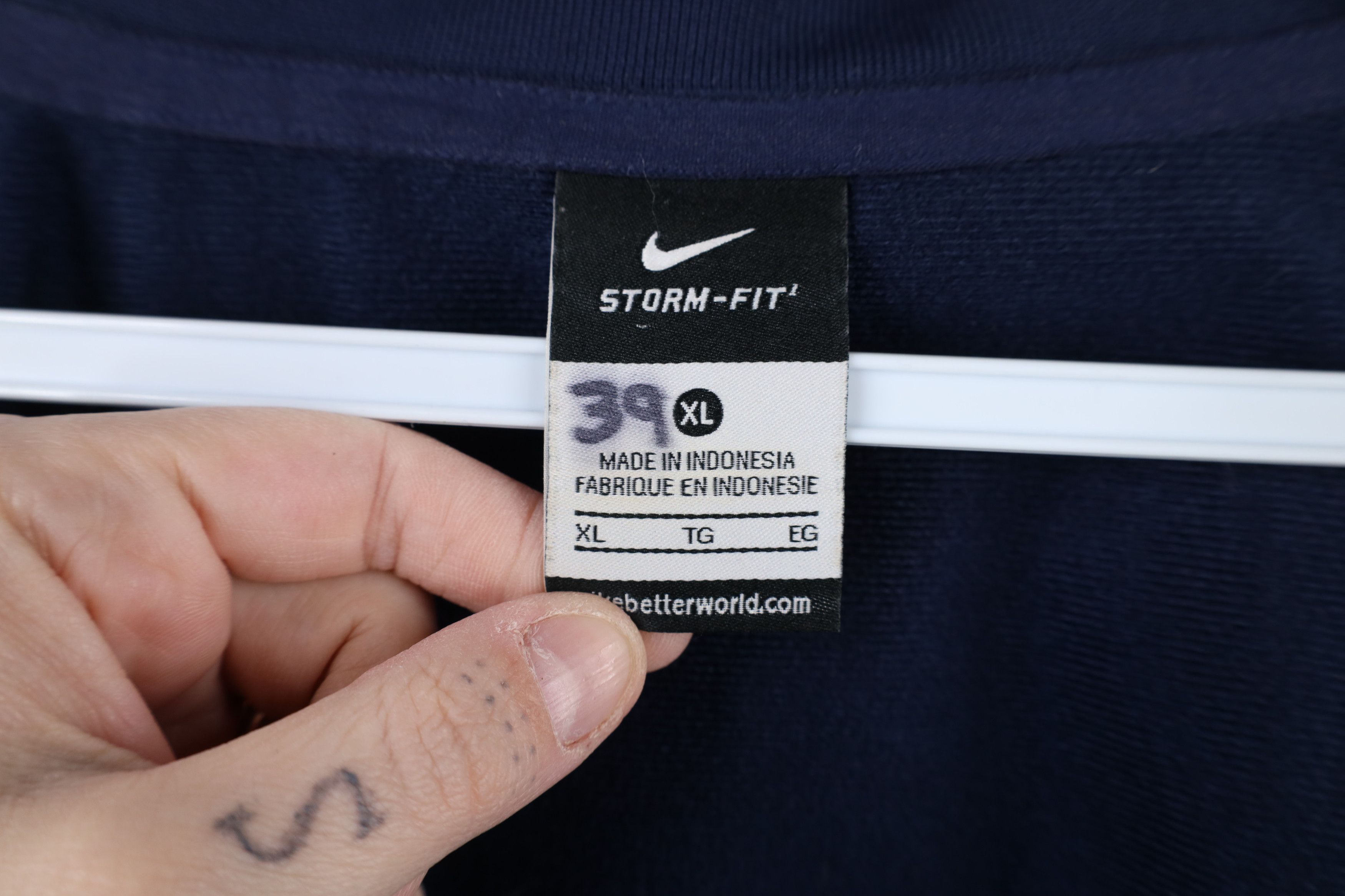 Nike × Vintage Vintage Nike Hockey Fleece Lined Full Zip Jacket Storm Fit Size US XL / EU 56 / 4 - 12 Thumbnail