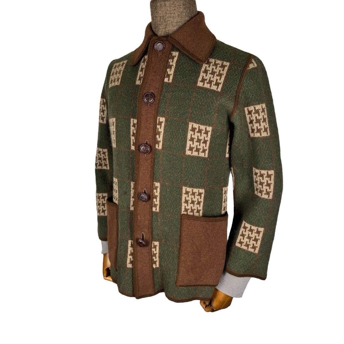 Japanese Brand × Vintage ⚡️70s KOSUGI ART KNITWEAR CARDIGAN SWEATER Size US M / EU 48-50 / 2 - 1 Thumbnail