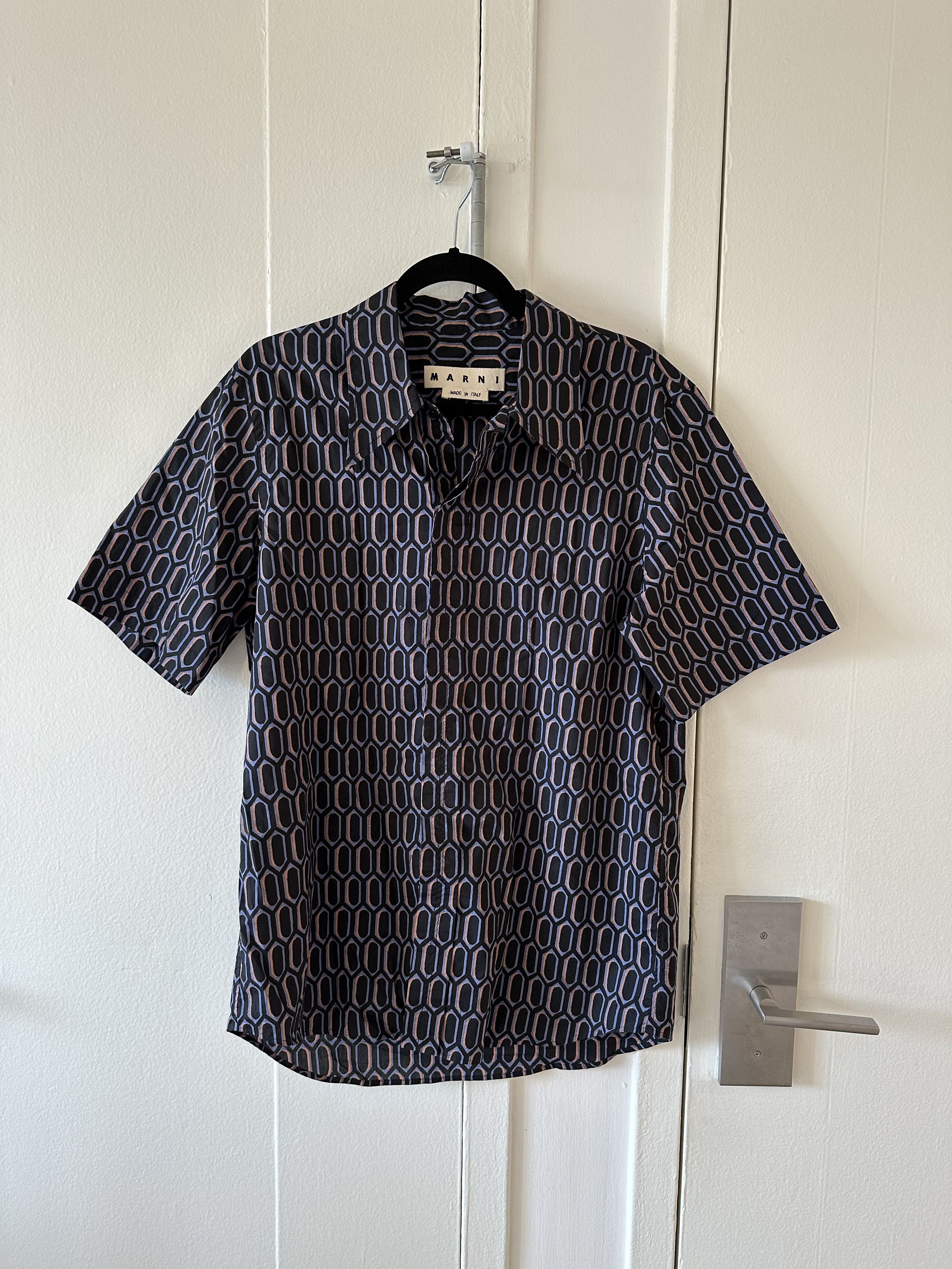 Marni Marni Short Sleeve Button Up Shirt Size US M / EU 48-50 / 2 - 1 Thumbnail