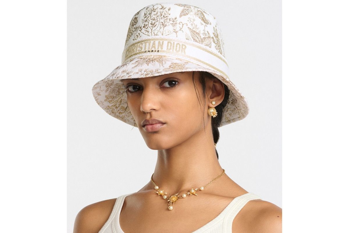 Dior o1w1db10326 Size:OS/Brim Bucket Hat in White/Multi Size ONE SIZE - 4 Thumbnail